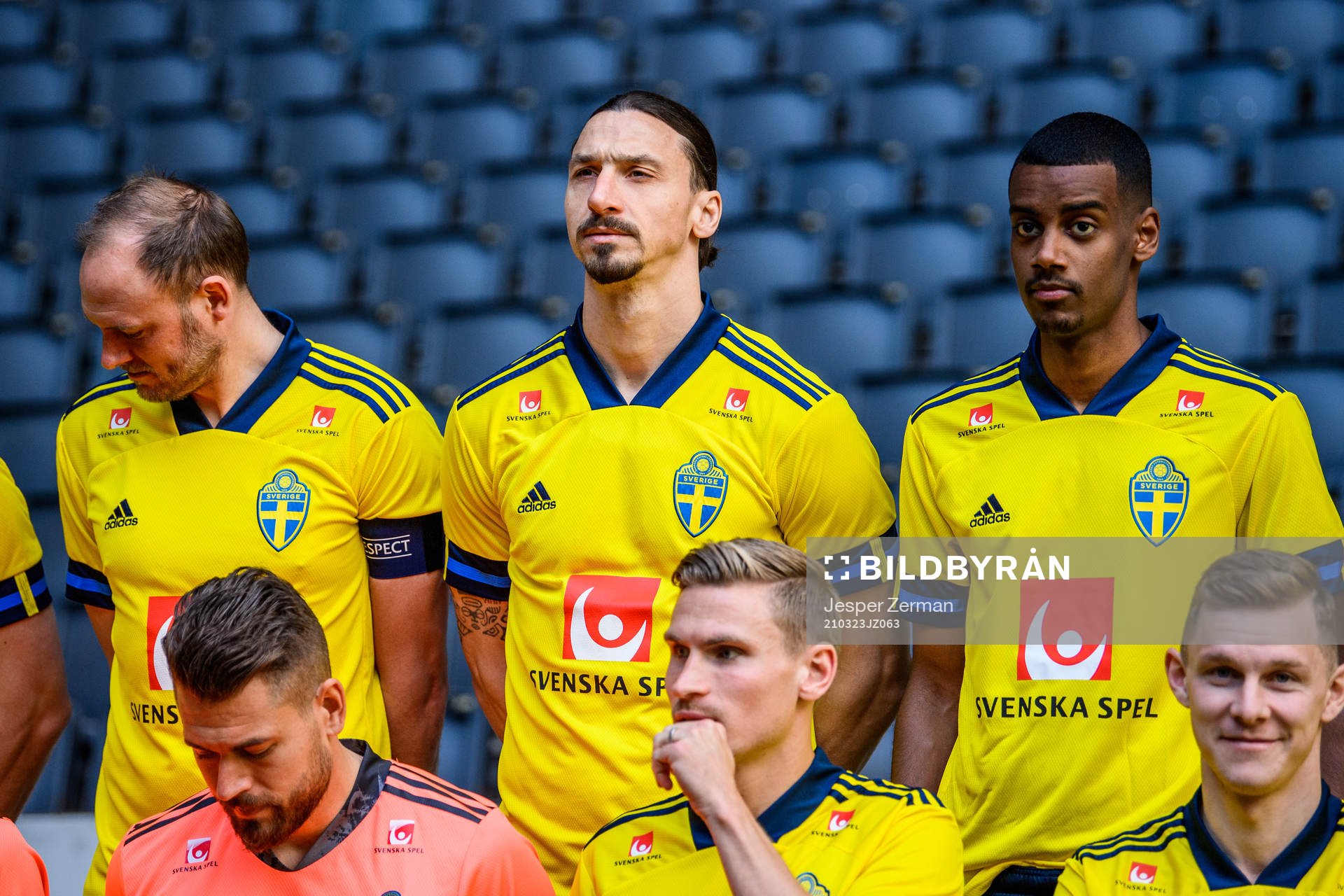 Andreas Granqvist, Zlatan Ibrahimovic and Alexander Isak of