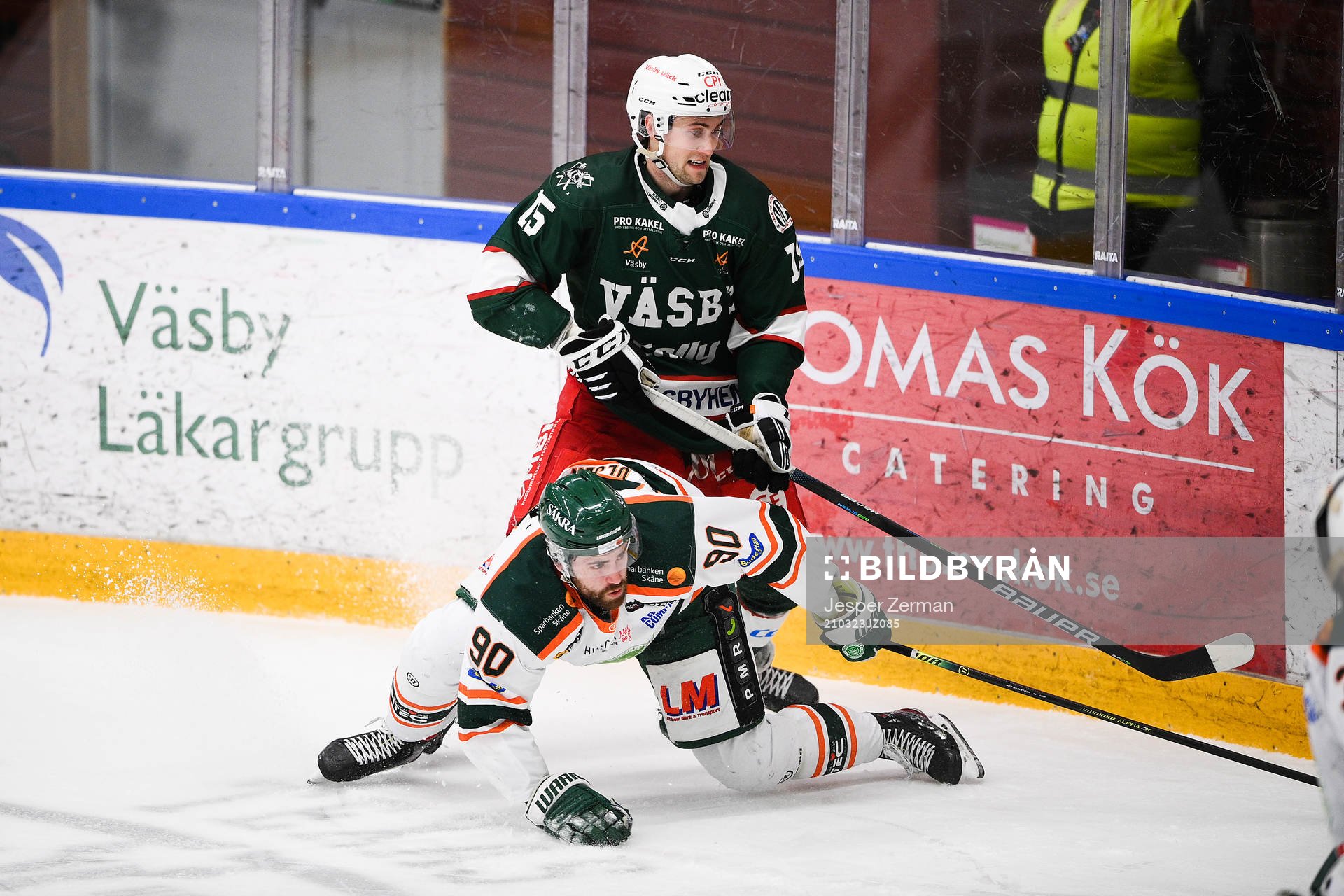 Kristianstads Rikard Olsén och Väsbys Christoffer Gozzi