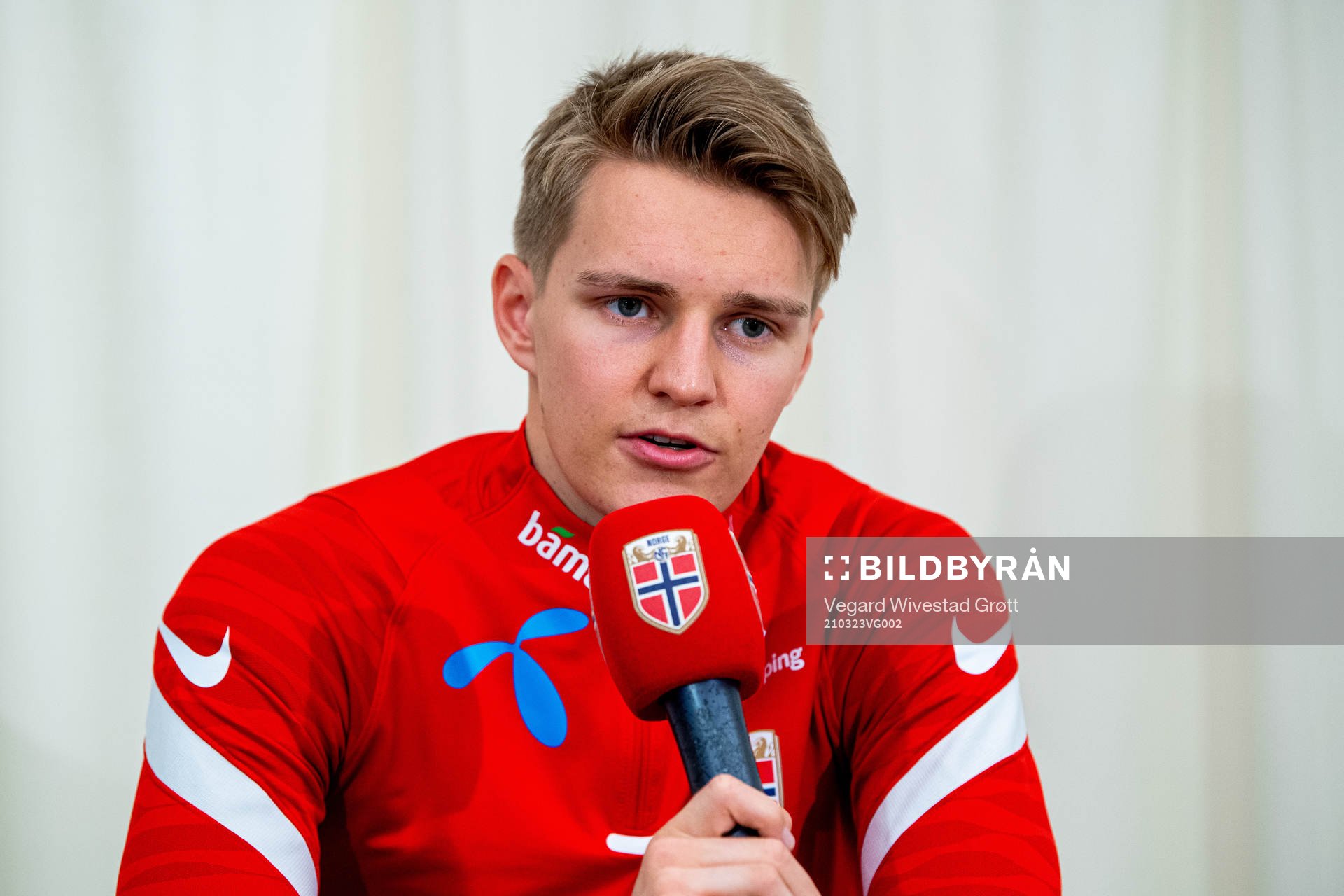 Martin Ødegaard of the Norwegian national football team