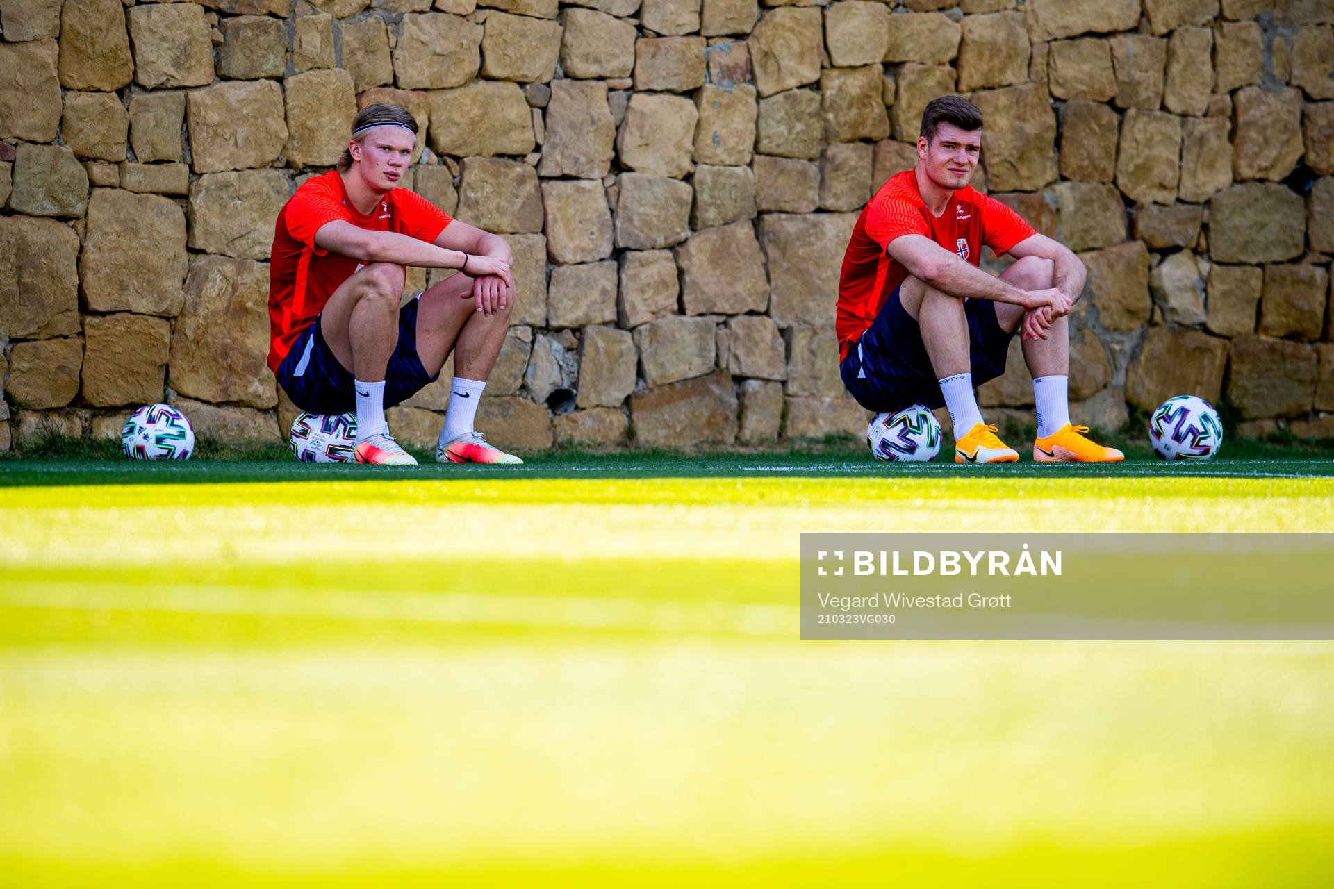 Erling Braut Haaland and Alexander Sørloth of the