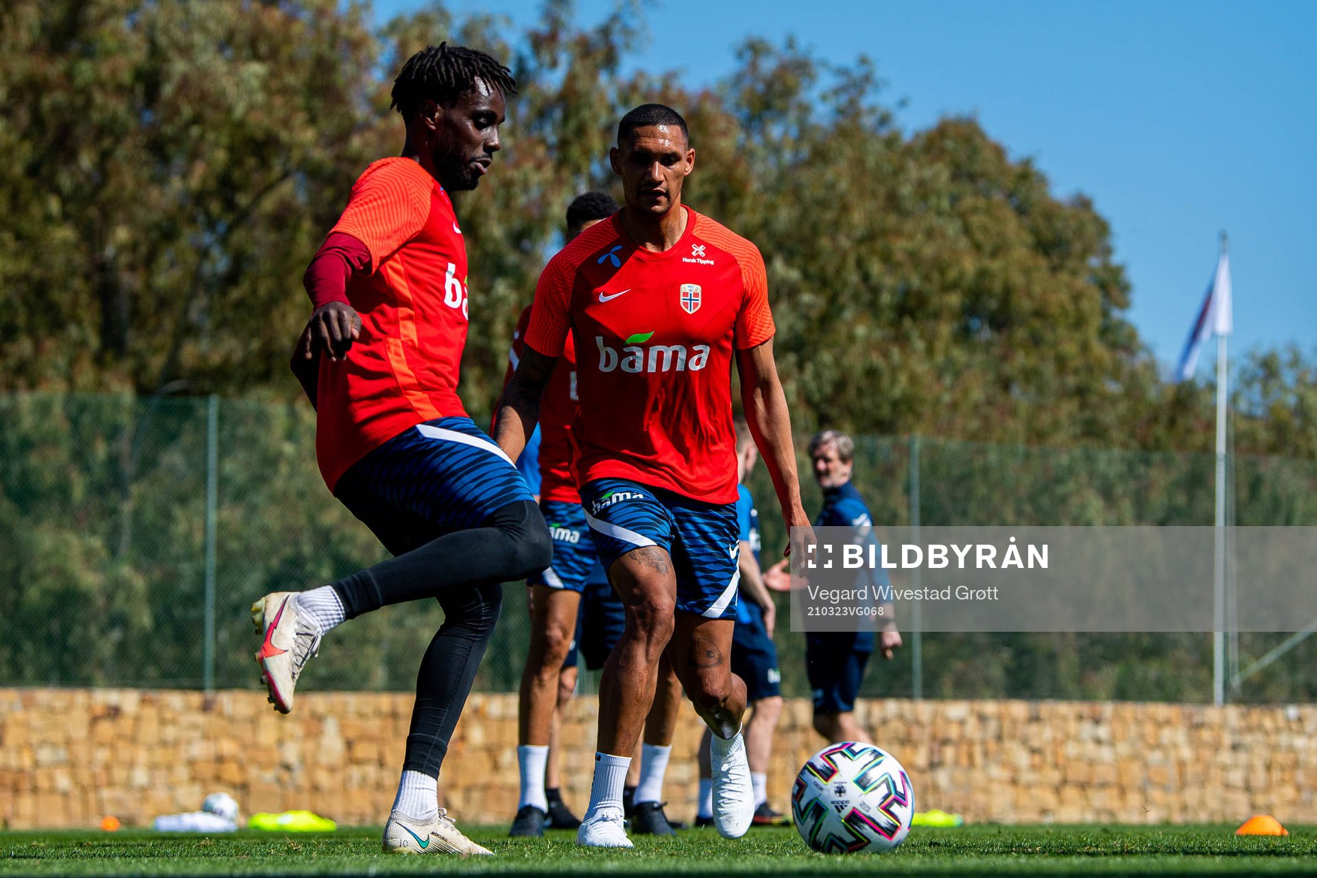 Tokmac Nguen and Ruben Gabrielsen of the Norwegian national