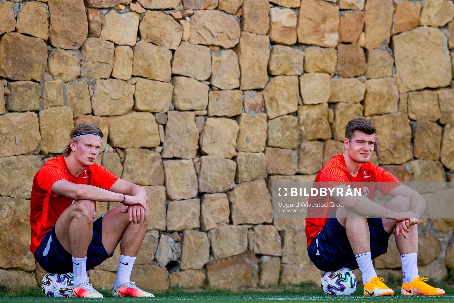 Erling Braut Haaland and Alexander Sørloth of the