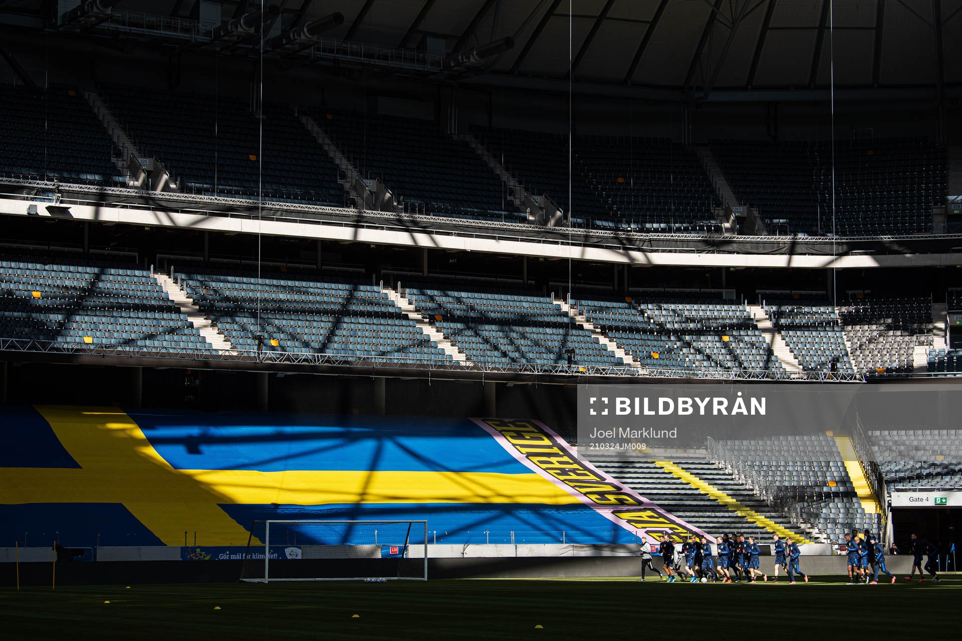 General view of the Swedish national football team’s