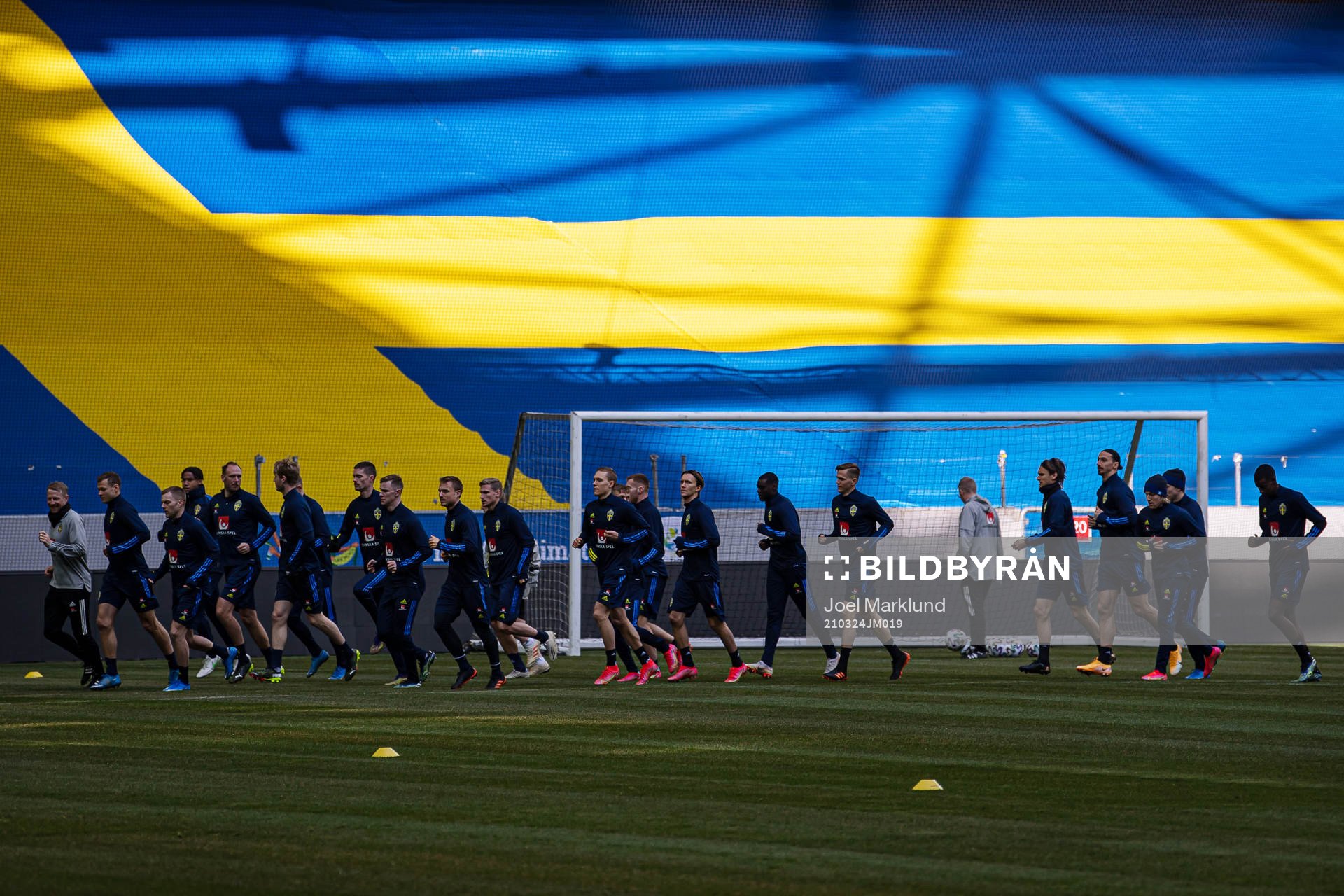 General view of the Swedish national football team’s