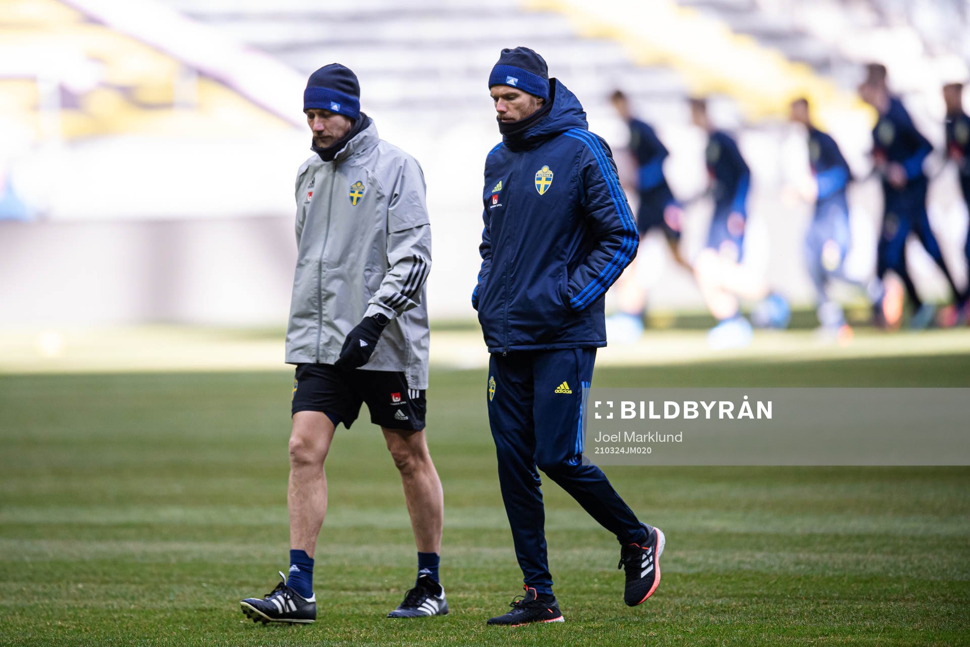 Christian Andersson, naprapath, and Marcus Berg of the