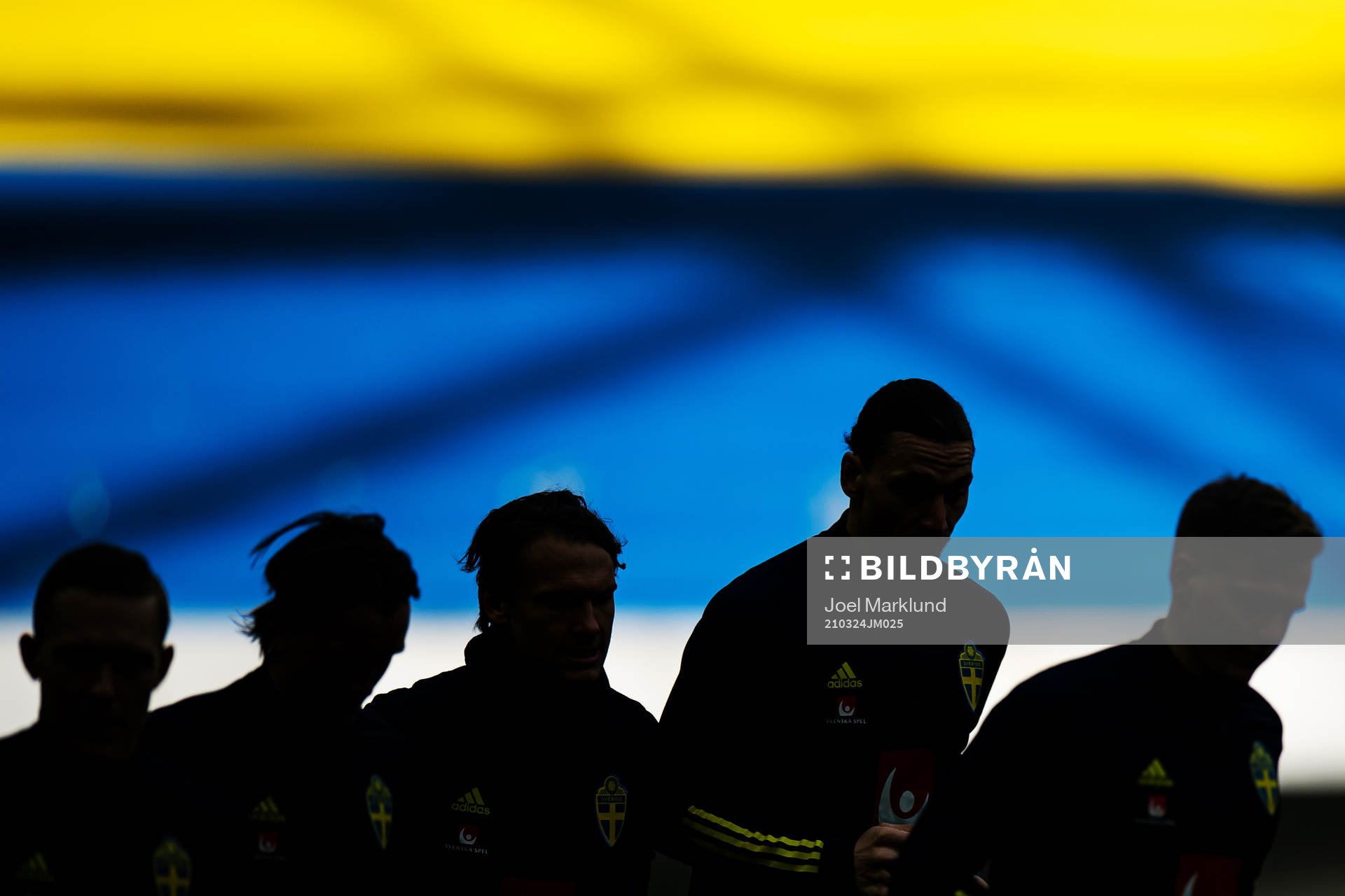 Silhouette of Zlatan Ibrahimovic of the Swedish national