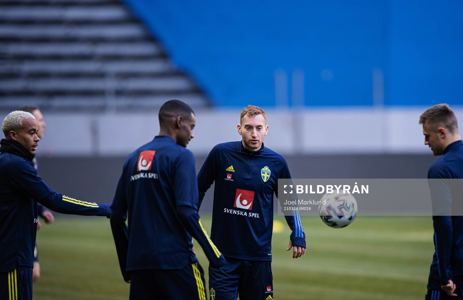 Robin Quaison, Alexander Isak, Dejan Kulusevski and Mattias