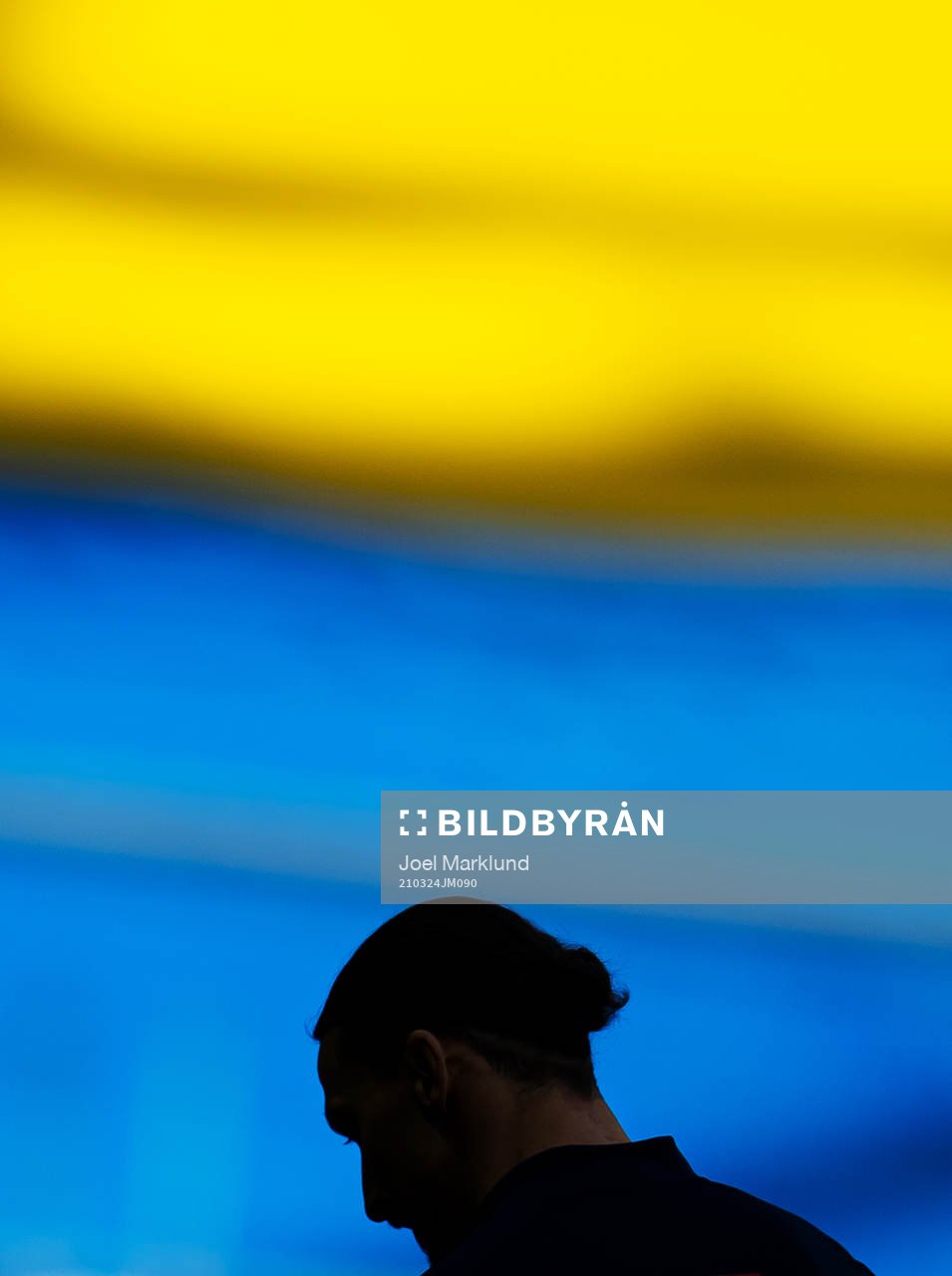 Silhouette of Zlatan Ibrahimovic of the Swedish national