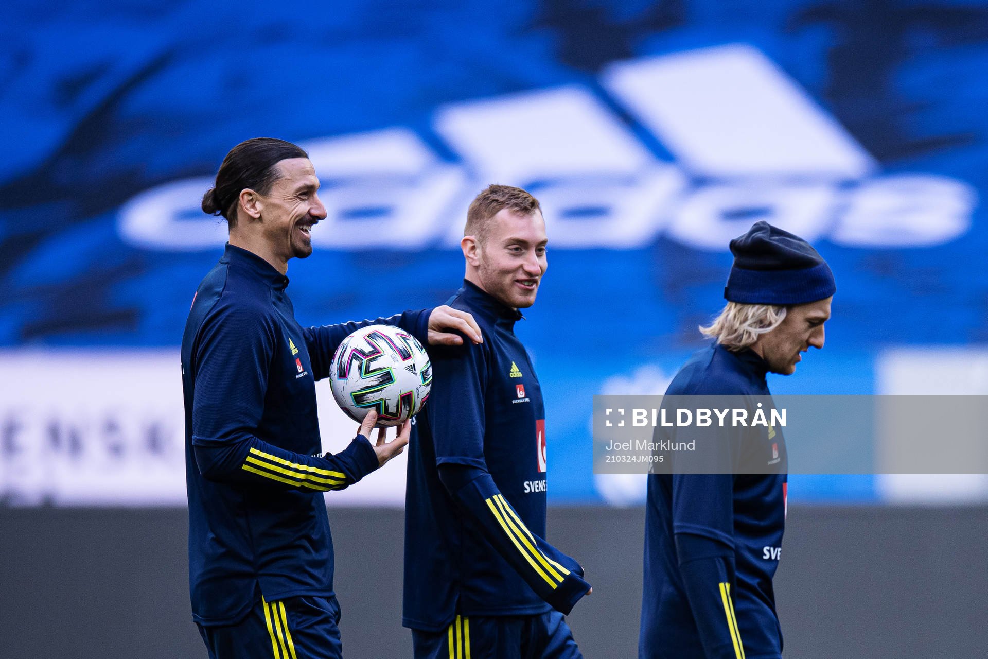 Zlatan Ibrahimovic, Dejan Kulusevski and Emil Forsberg of