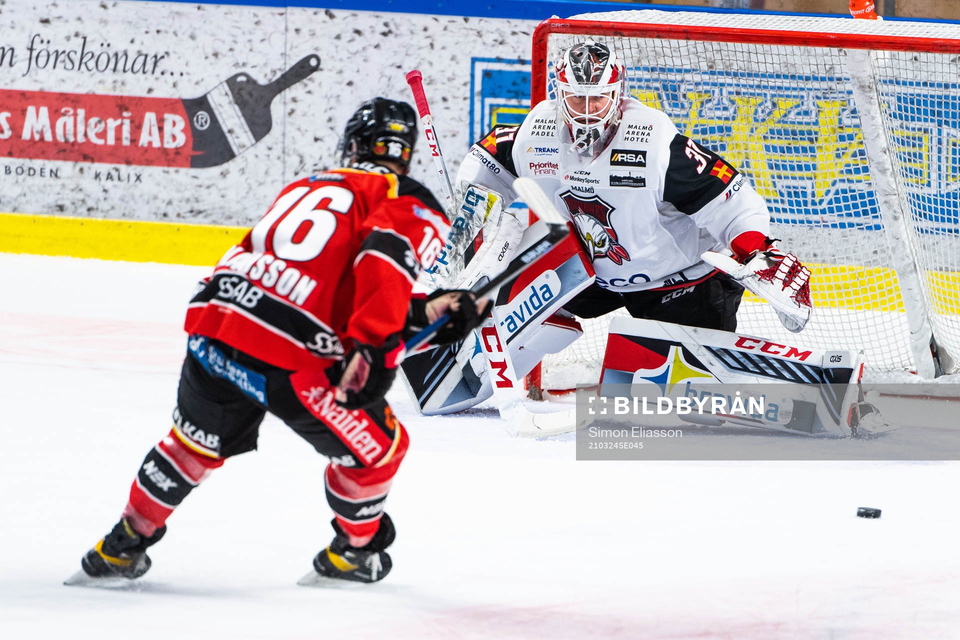 Malmö Redhawks målvakt Lars Volden
