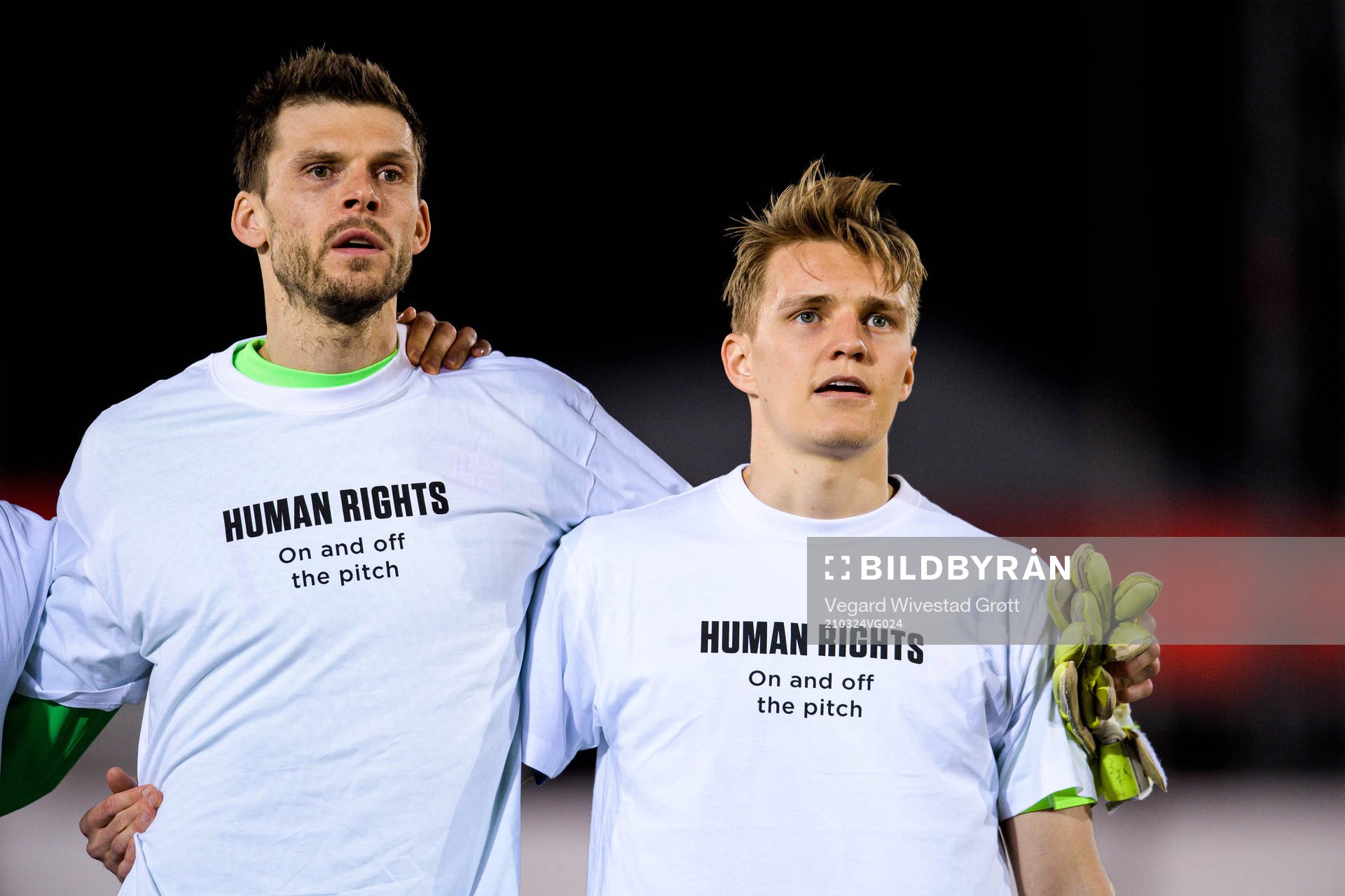 Goalkeeper Rune Almenning Jarstein and Martin Ødegaard of