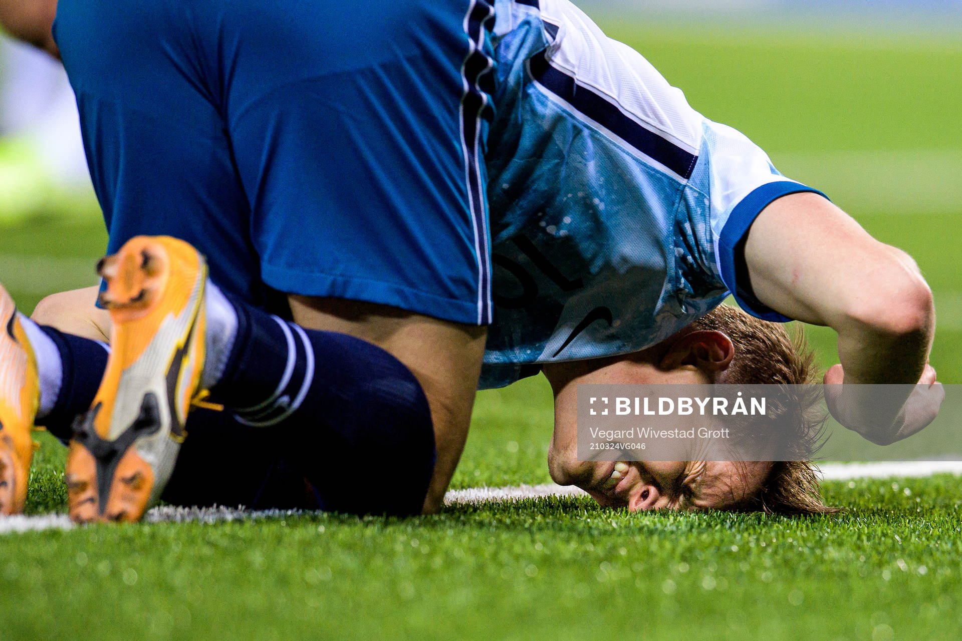 Martin Ødegaard of Norway in pain