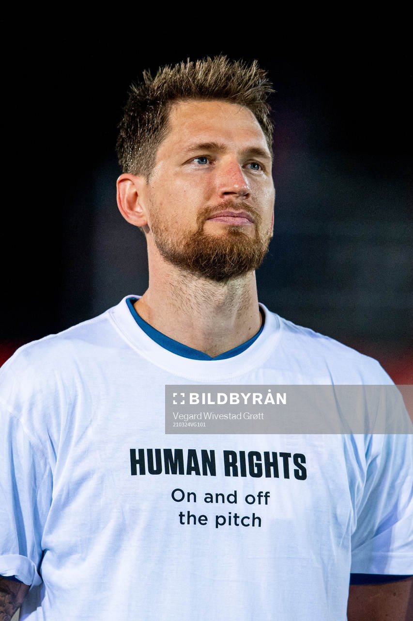 Stefan Strandberg of Norway wearing a t-shirt with the