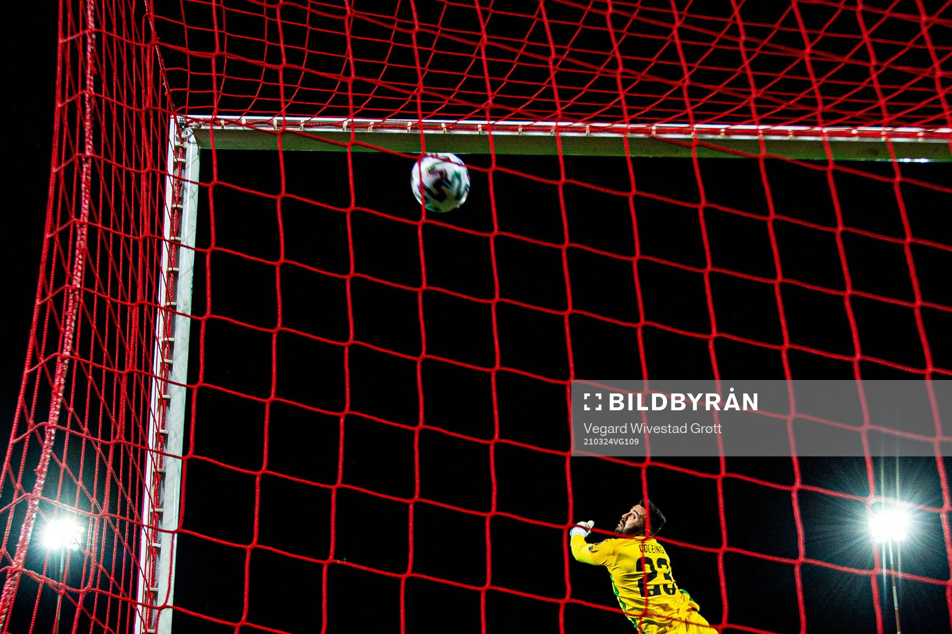 Goalkeeper Dayle Coleing of Gibraltar