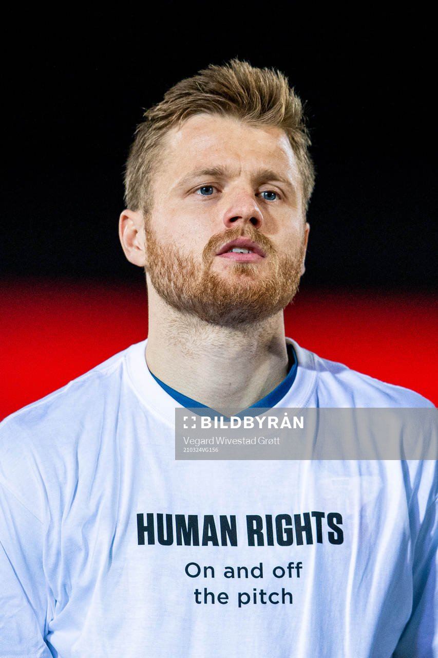 Fredrik Midtsjø of Norway wearing a t-shirt with the