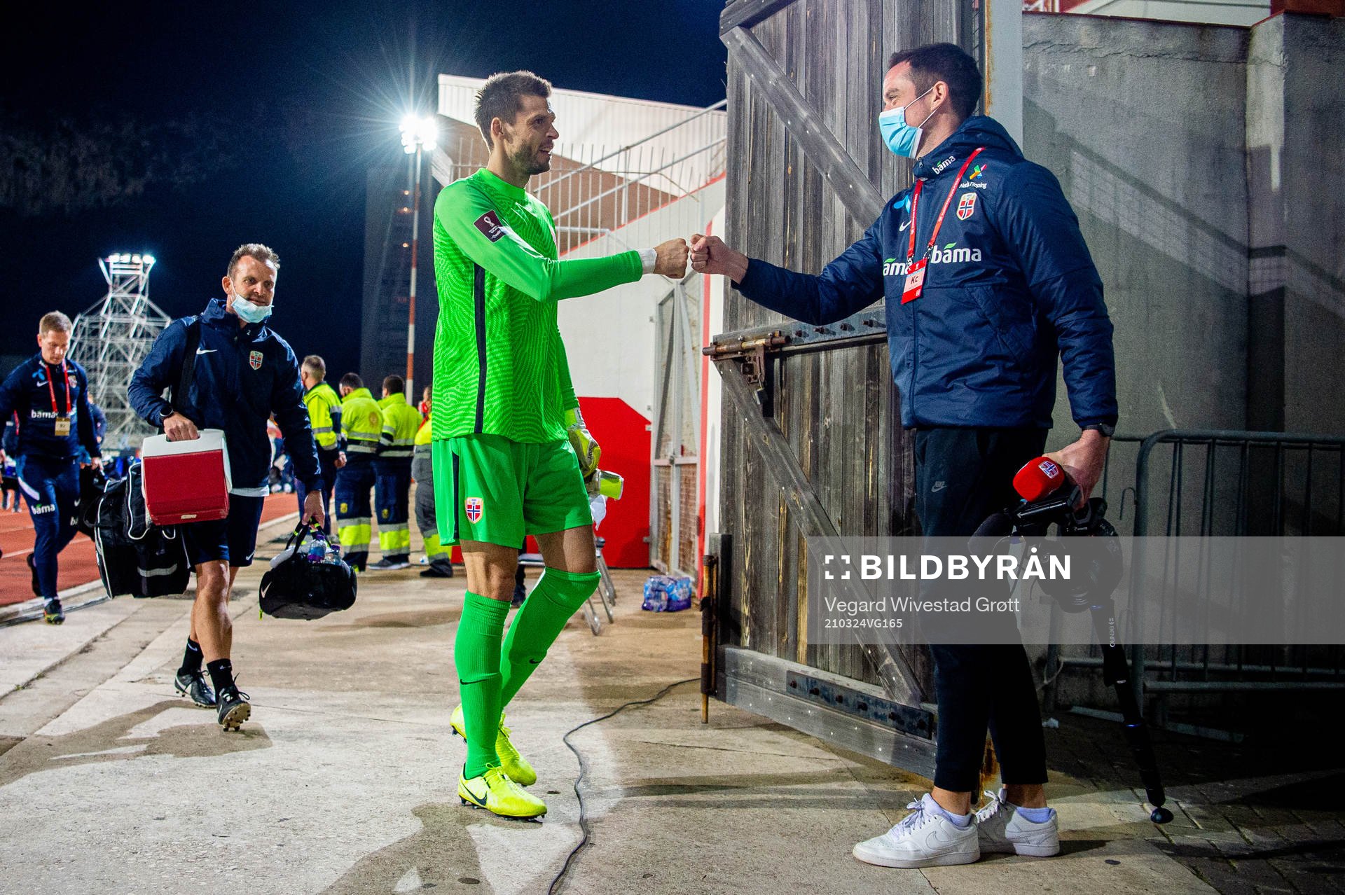 Goalkeeper Rune Almenning Jarstein of Norway and Terje