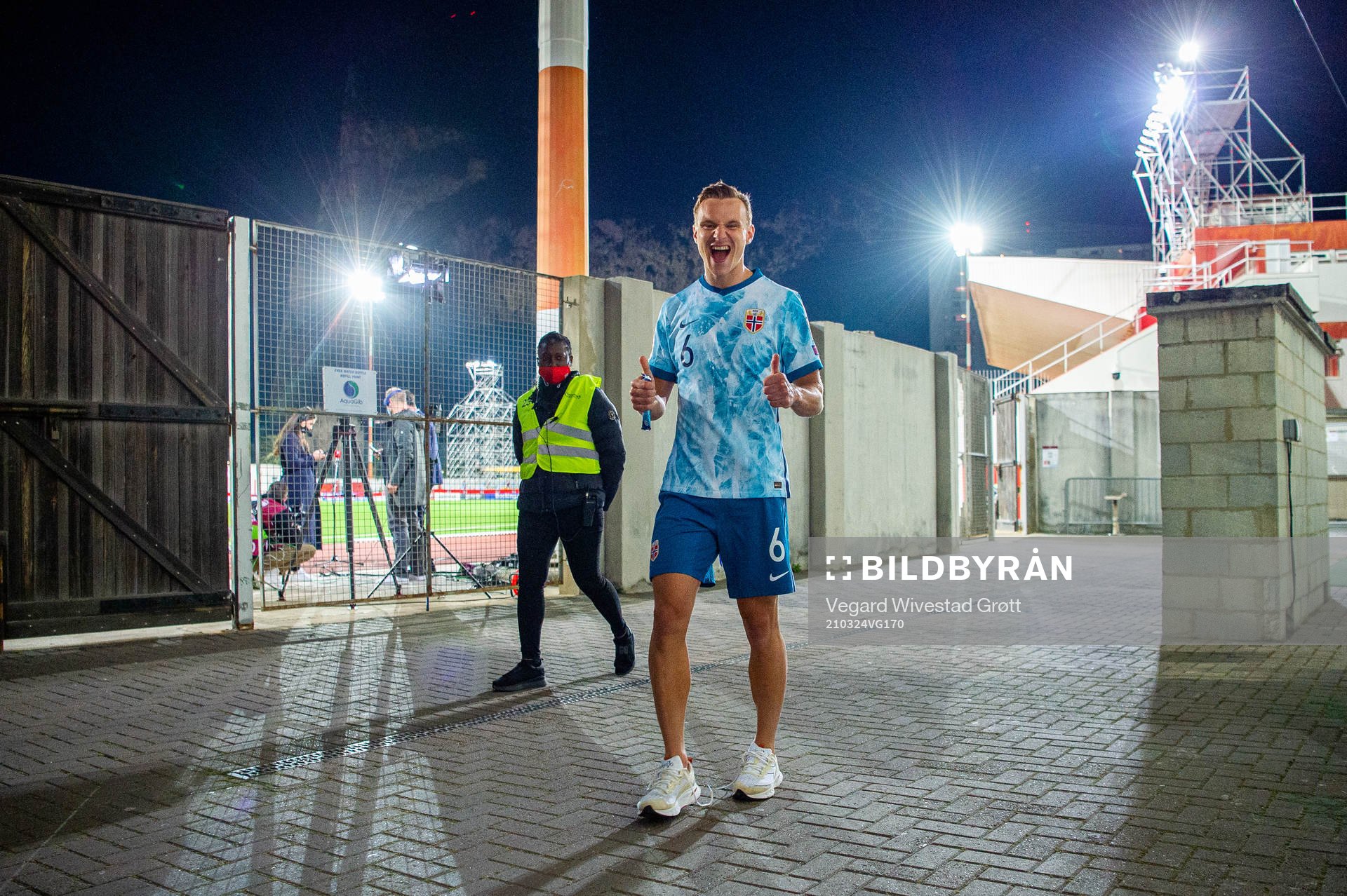 Marius Lode of Norway celebrates