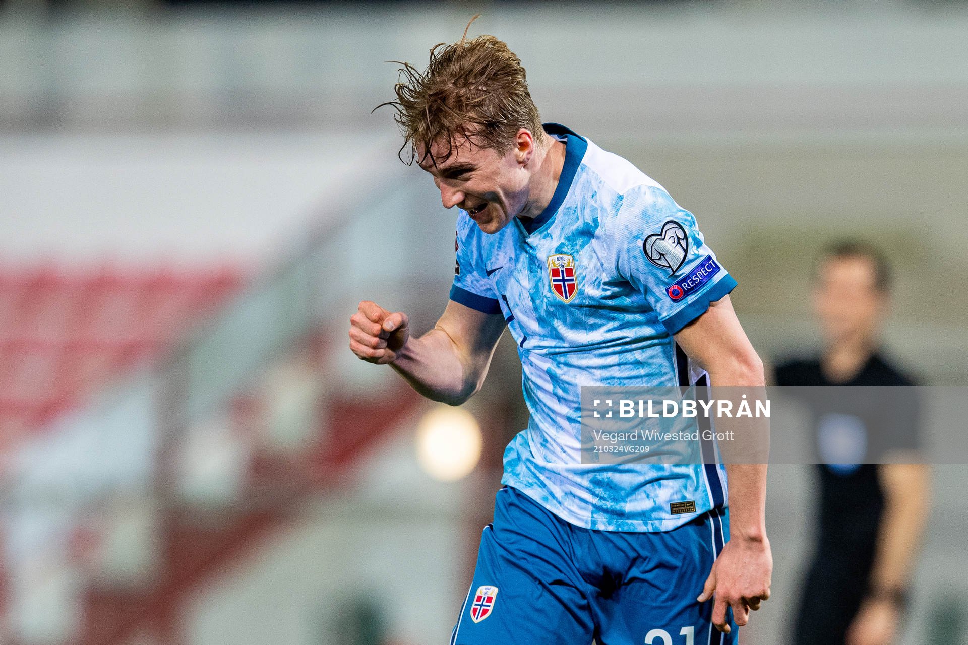 Kristian Thorstvedt of Norway celebrates