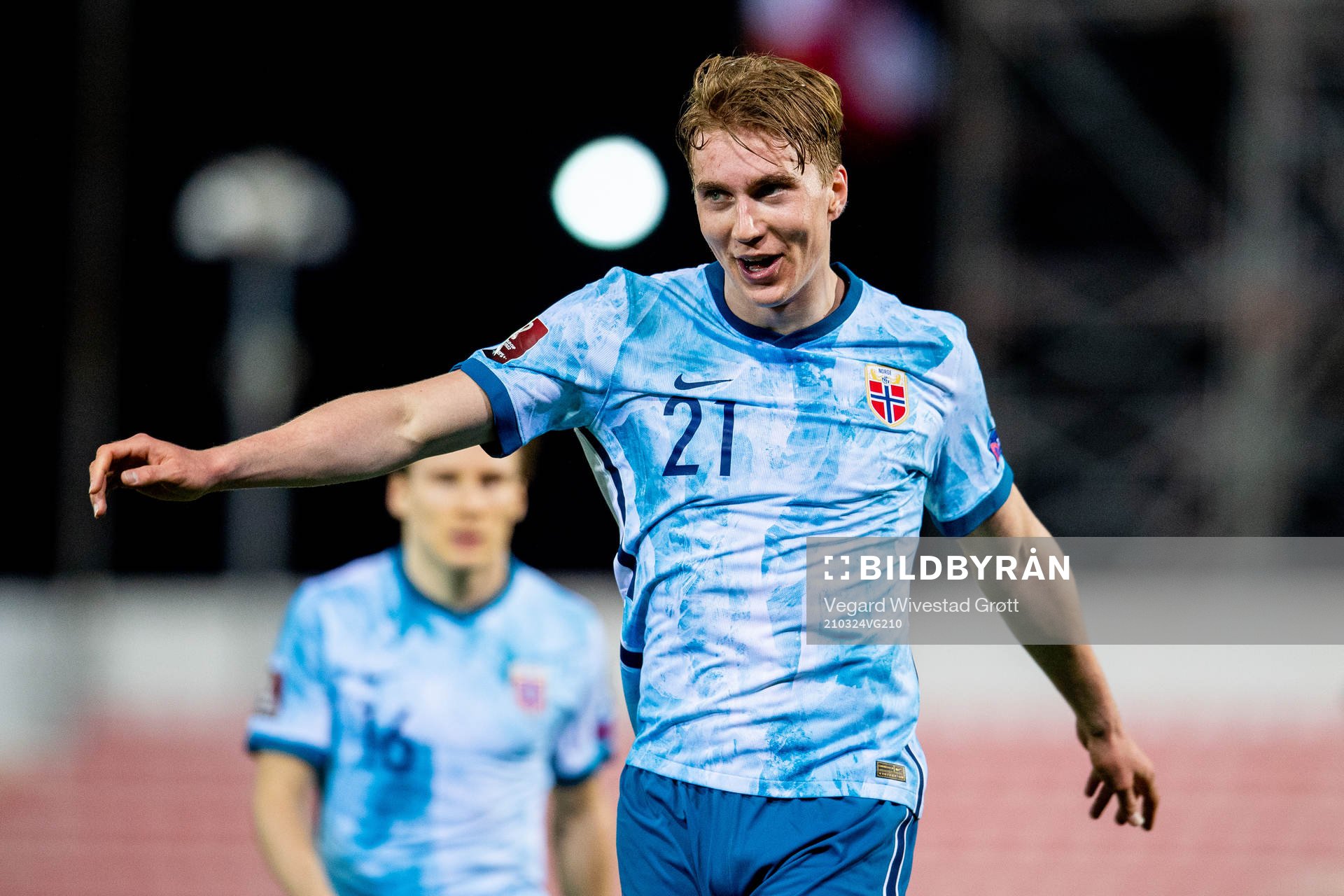 Kristian Thorstvedt of Norway celebrates