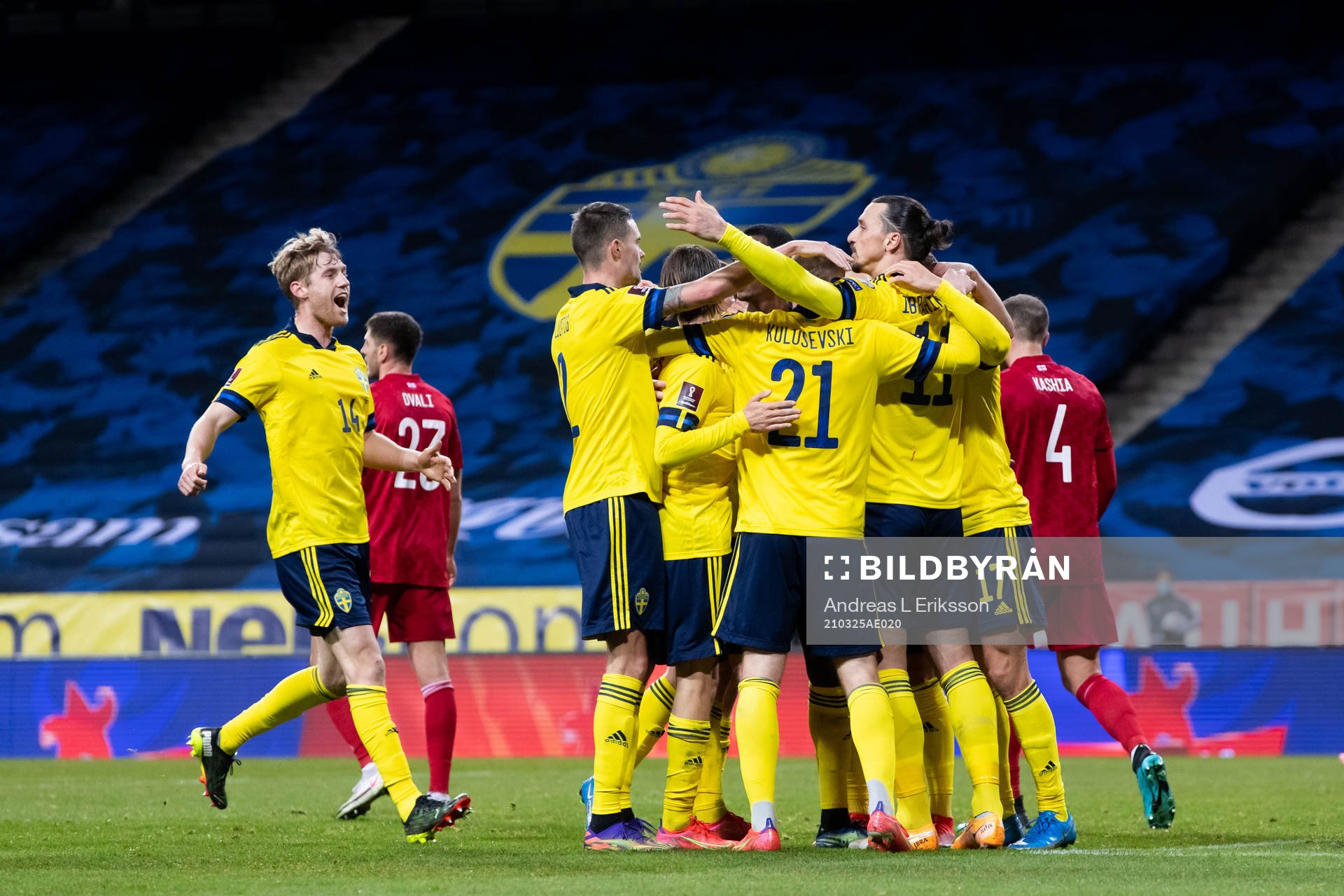 The players of Sweden celebrate