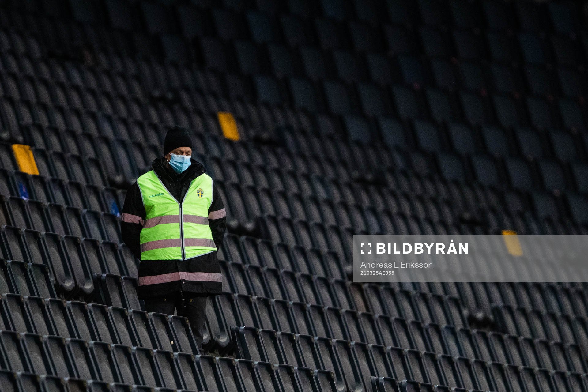 A steward in the stands