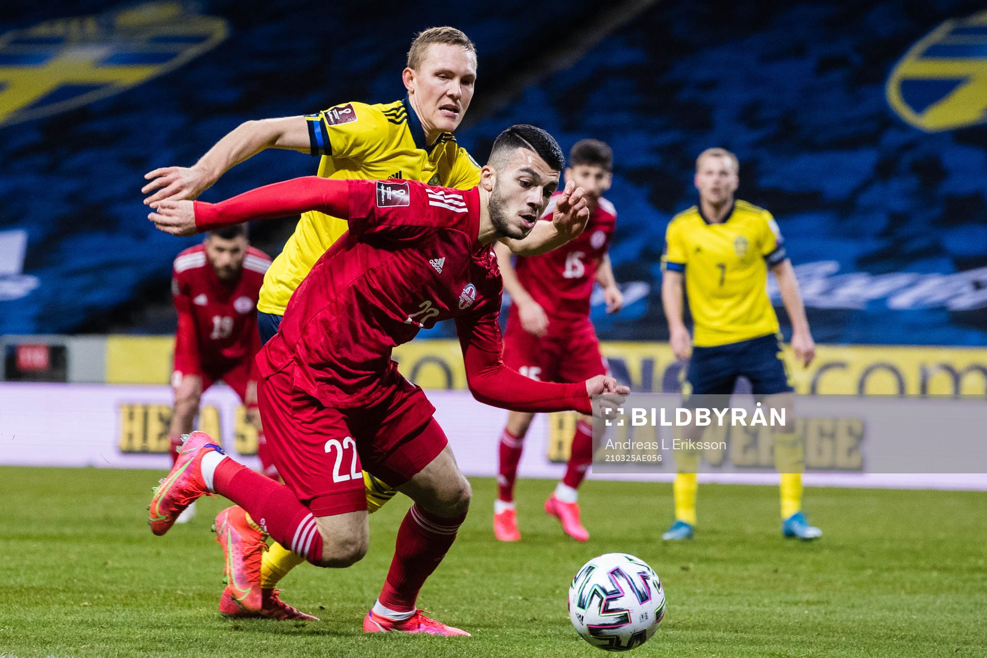 Ludwig Augustinsson of Sweden and Georges Mikautadze of