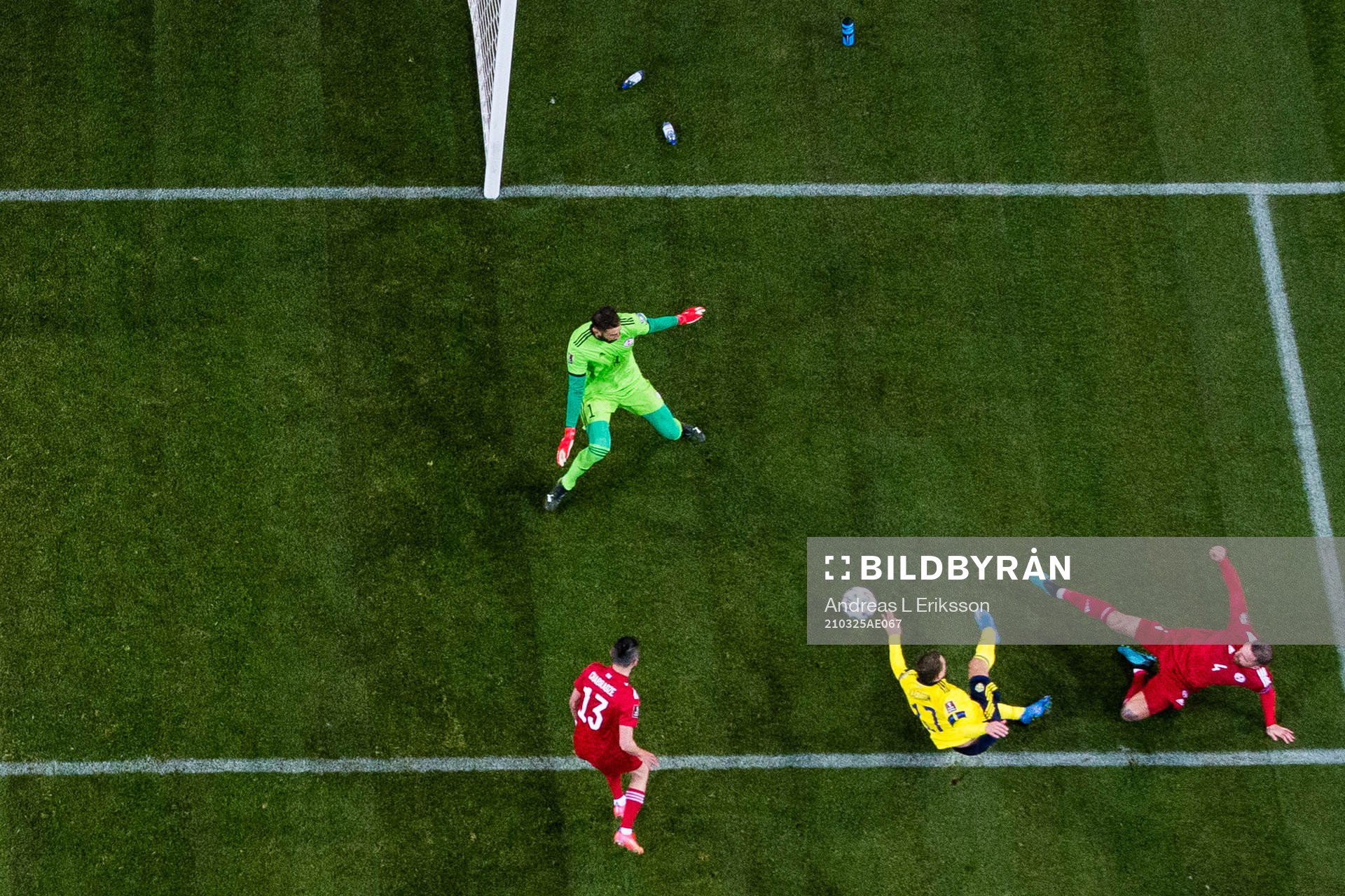 Viktor Claesson of Sweden scores 1-0 passed goalkeeper
