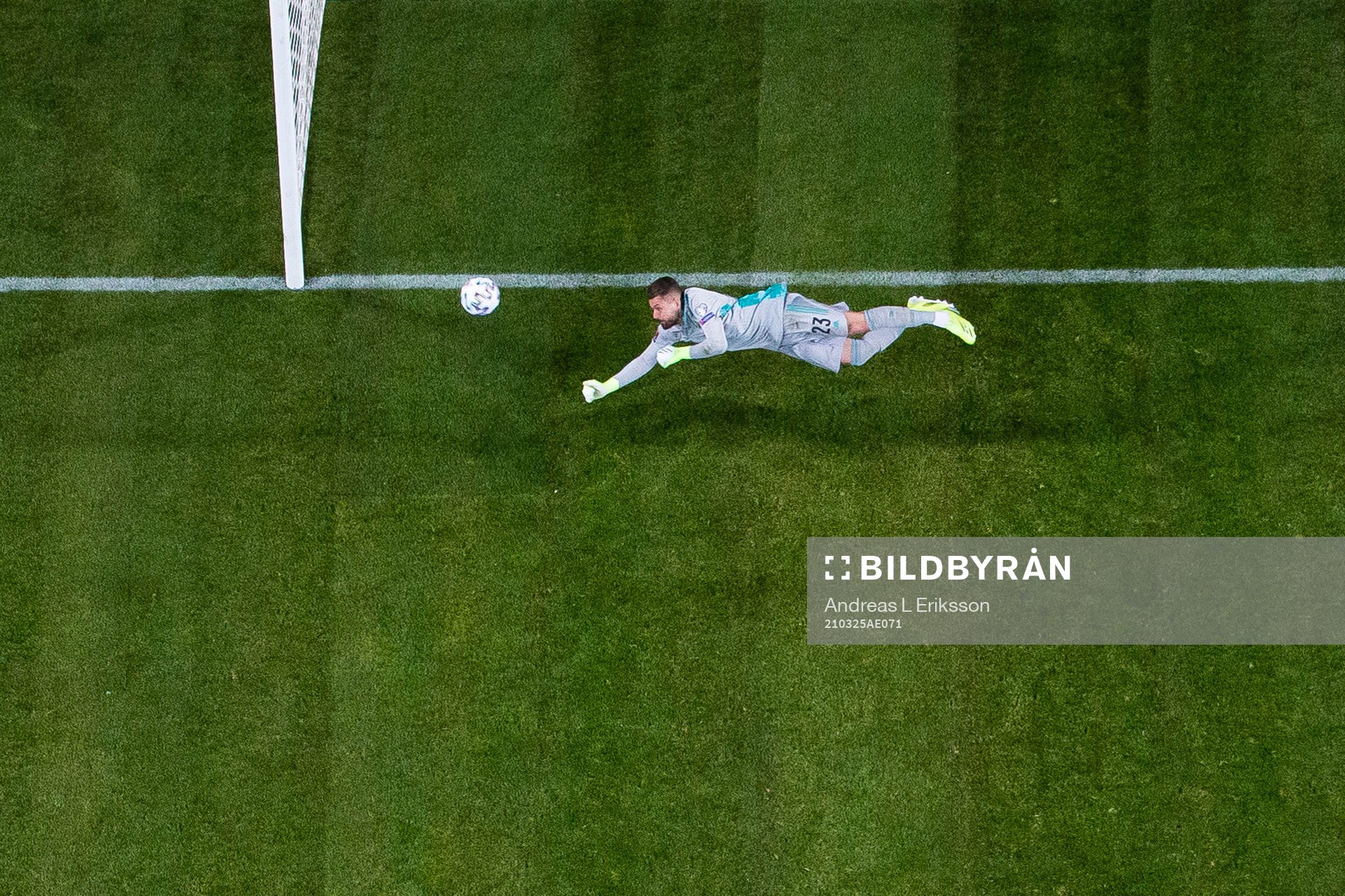 Goalkeeper Kristoffer Nordfeldt of Sweden