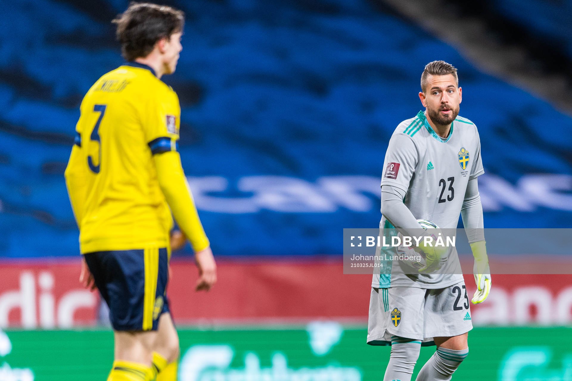 Goalkeeper Kristoffer Nordfeldt of Sweden