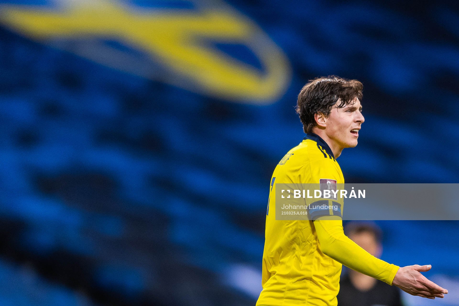 Victor Nilsson Lindelöf of Sweden reacts