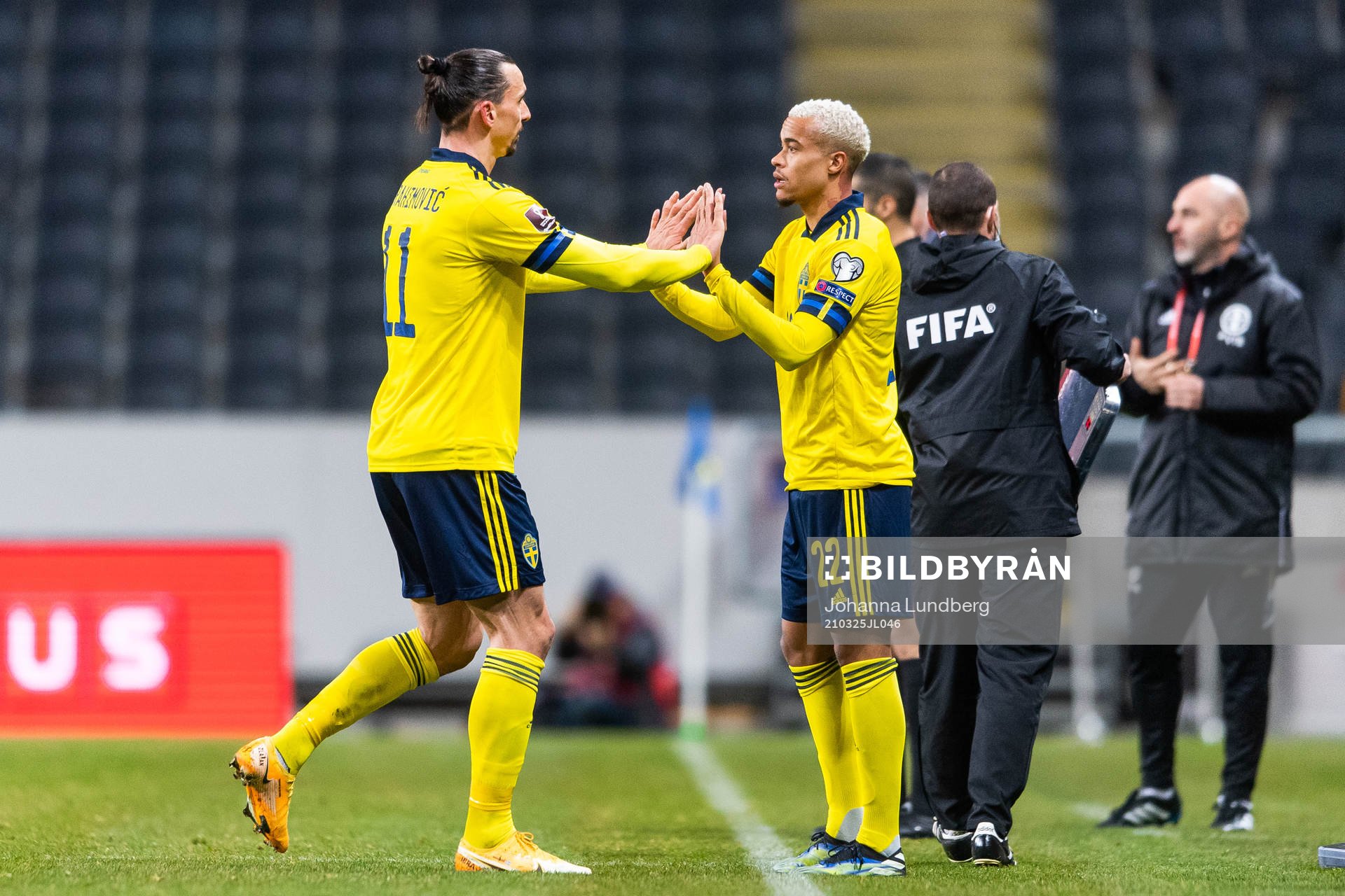 Zlatan Ibrahimovic is substituted for Robin Quaison