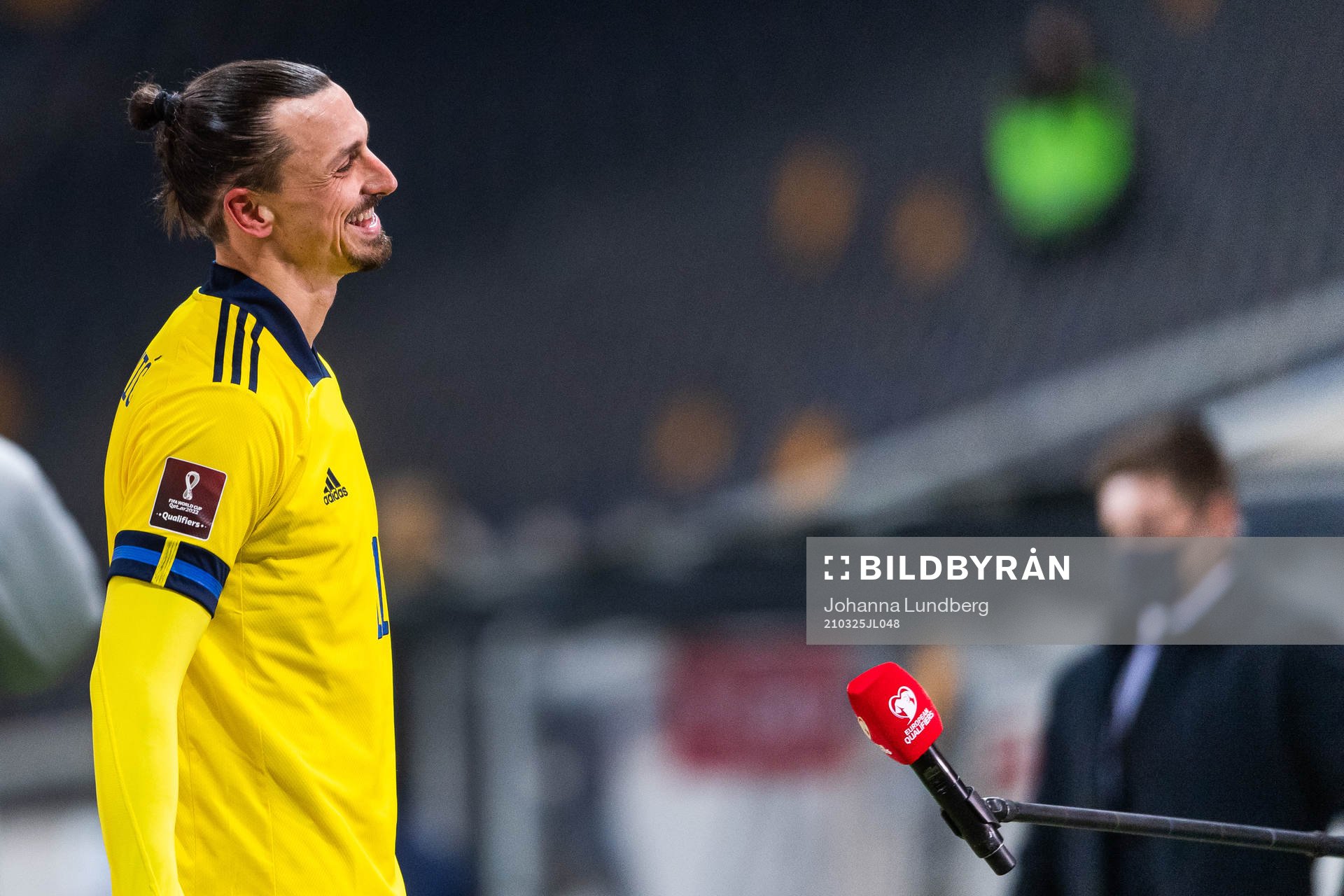 Zlatan Ibrahimovic of Sweden is interviewed