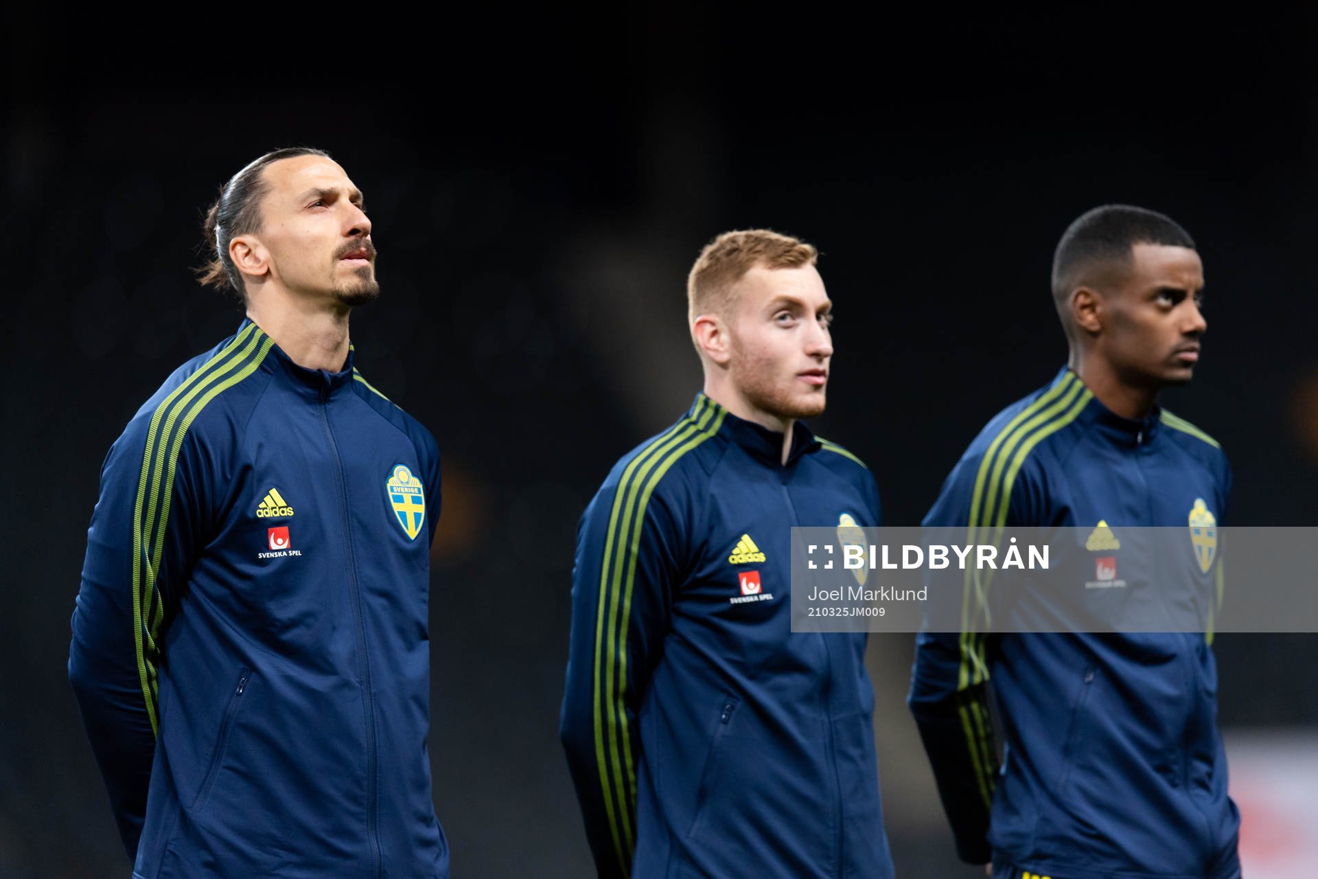 Zlatan Ibrahimovic, Dejan Kulusevski and Alexander Isak of