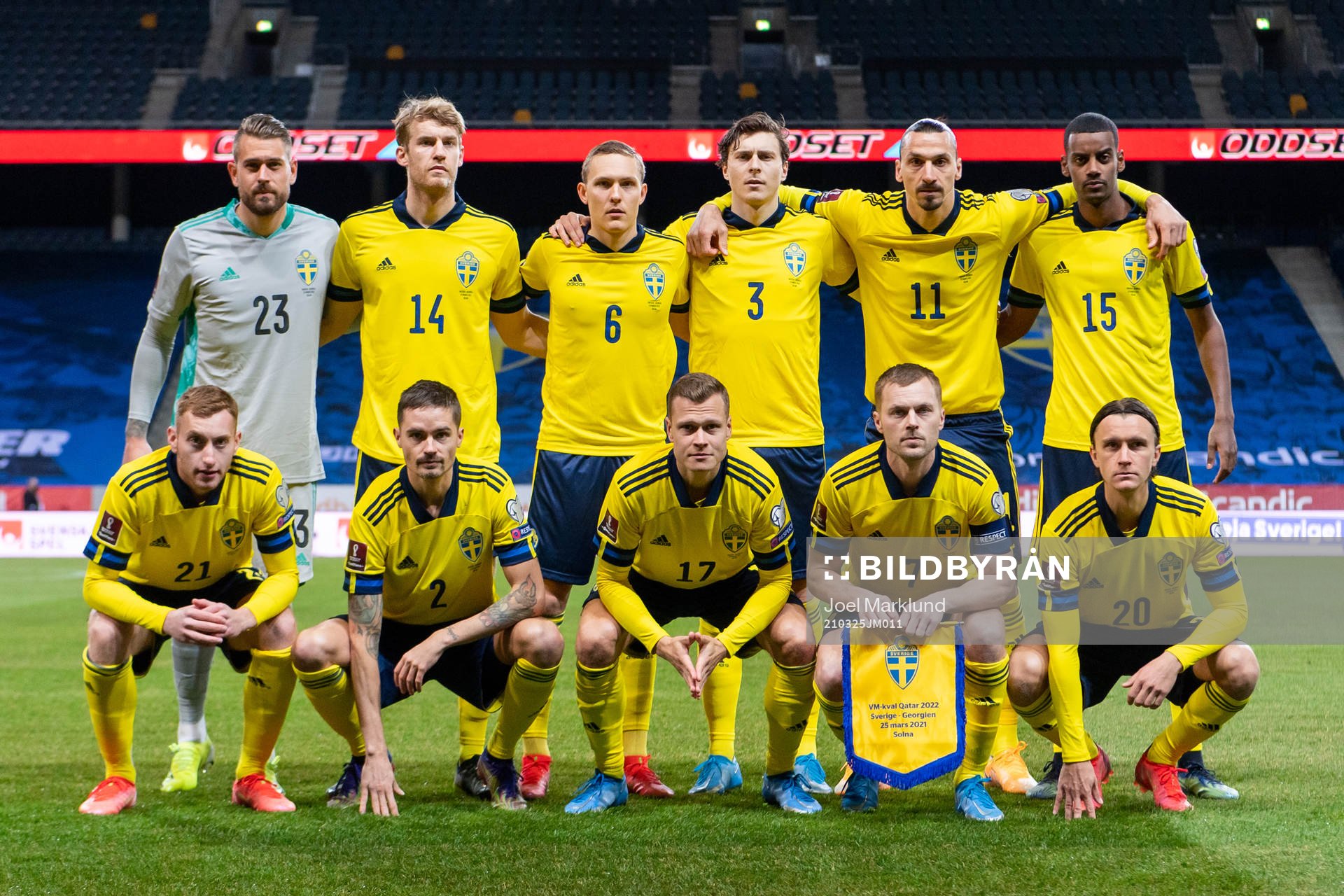 The Swedish starting eleven