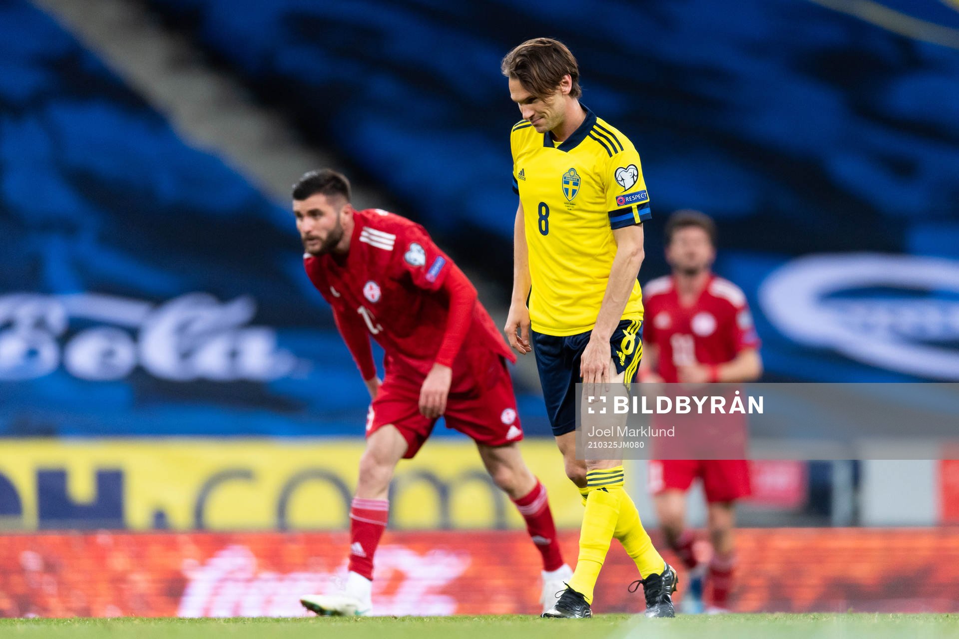 Albin Ekdal of Sweden looks dejected