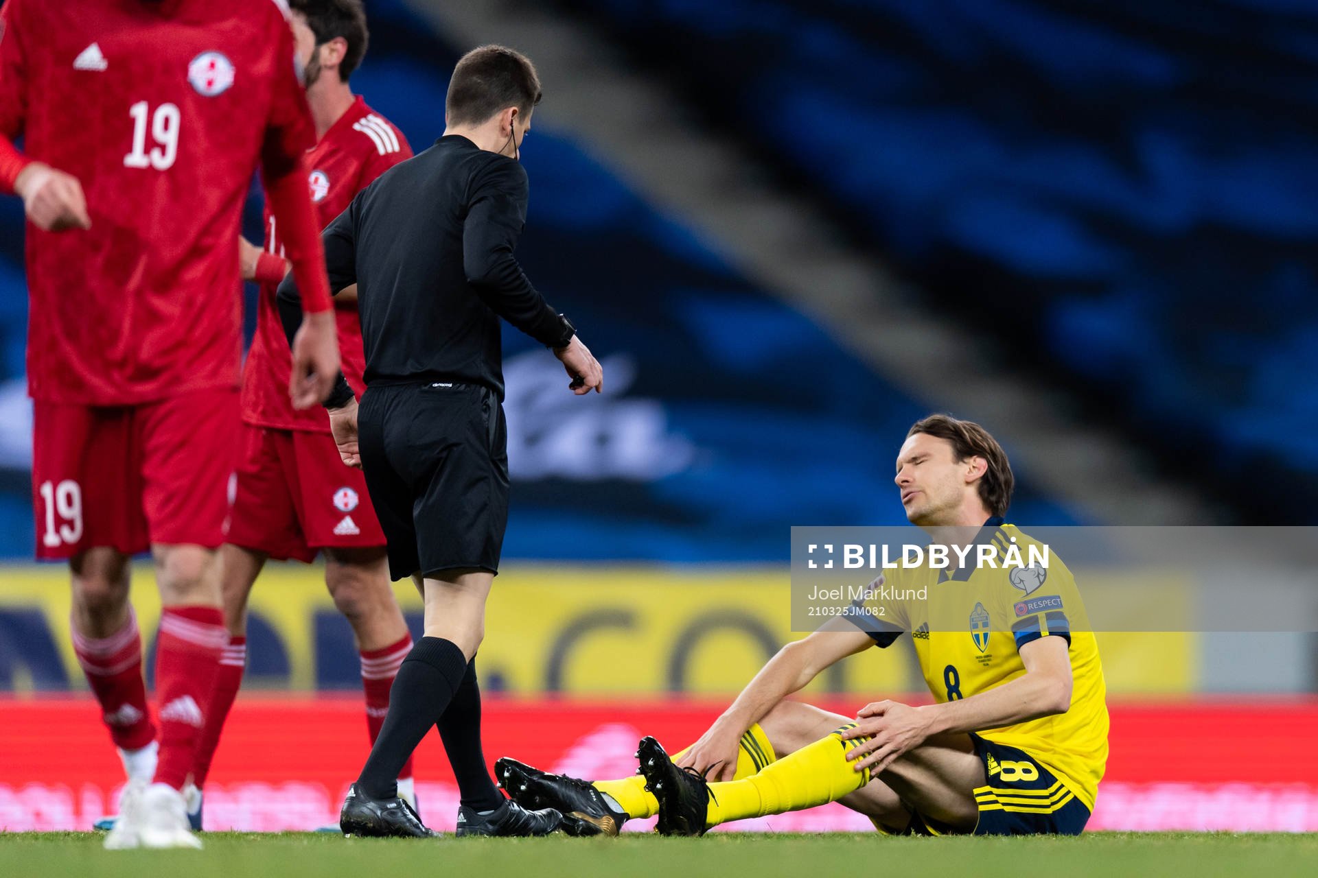 Albin Ekdal of Sweden looks dejected
