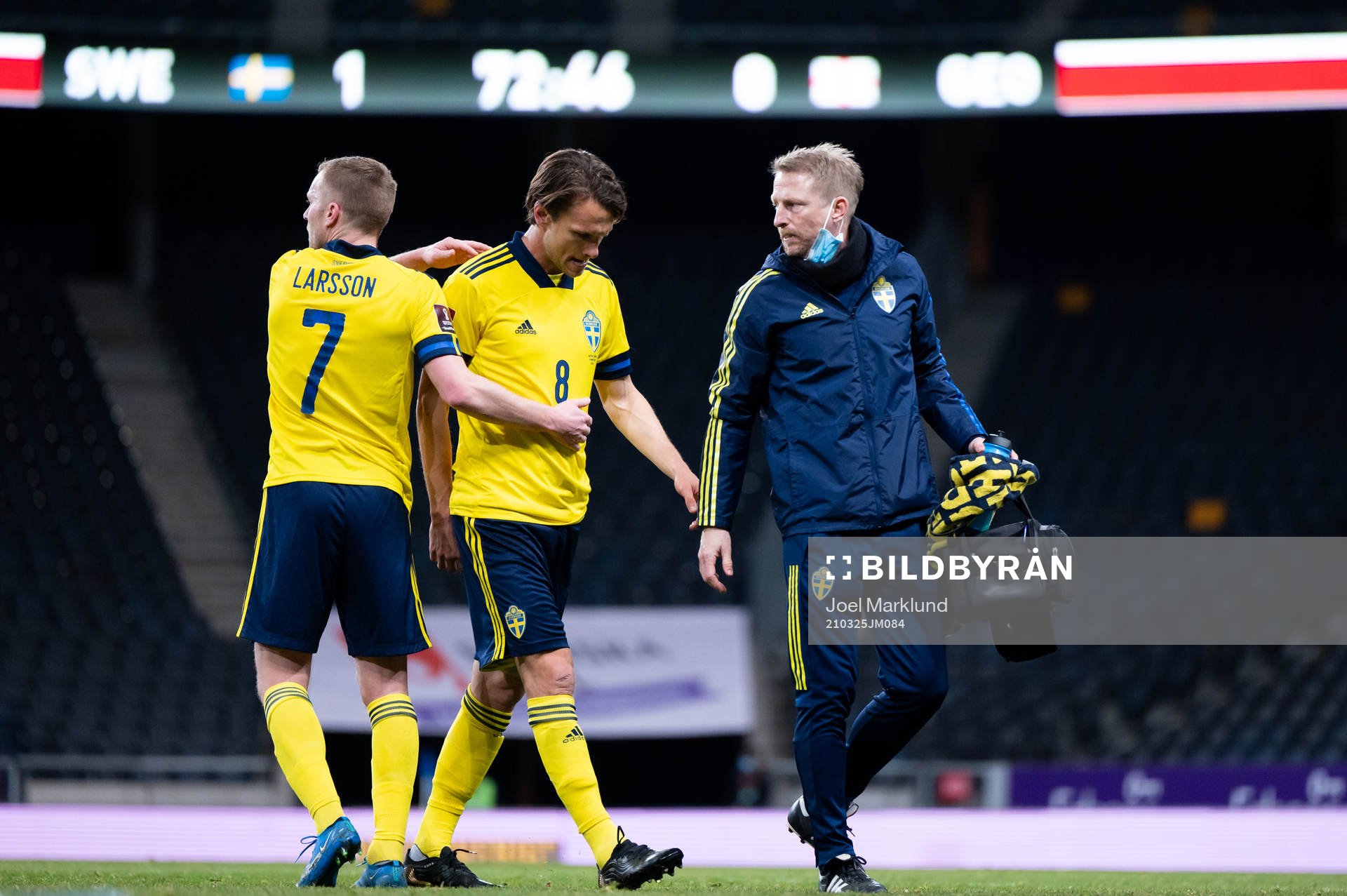 Albin Ekdal of Sweden leaves the pitch