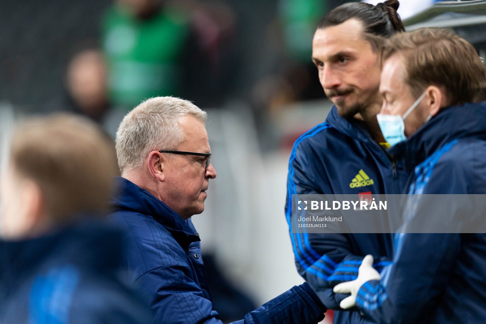 Janne Andersson, head coach, and Zlatan Ibrahimovic of