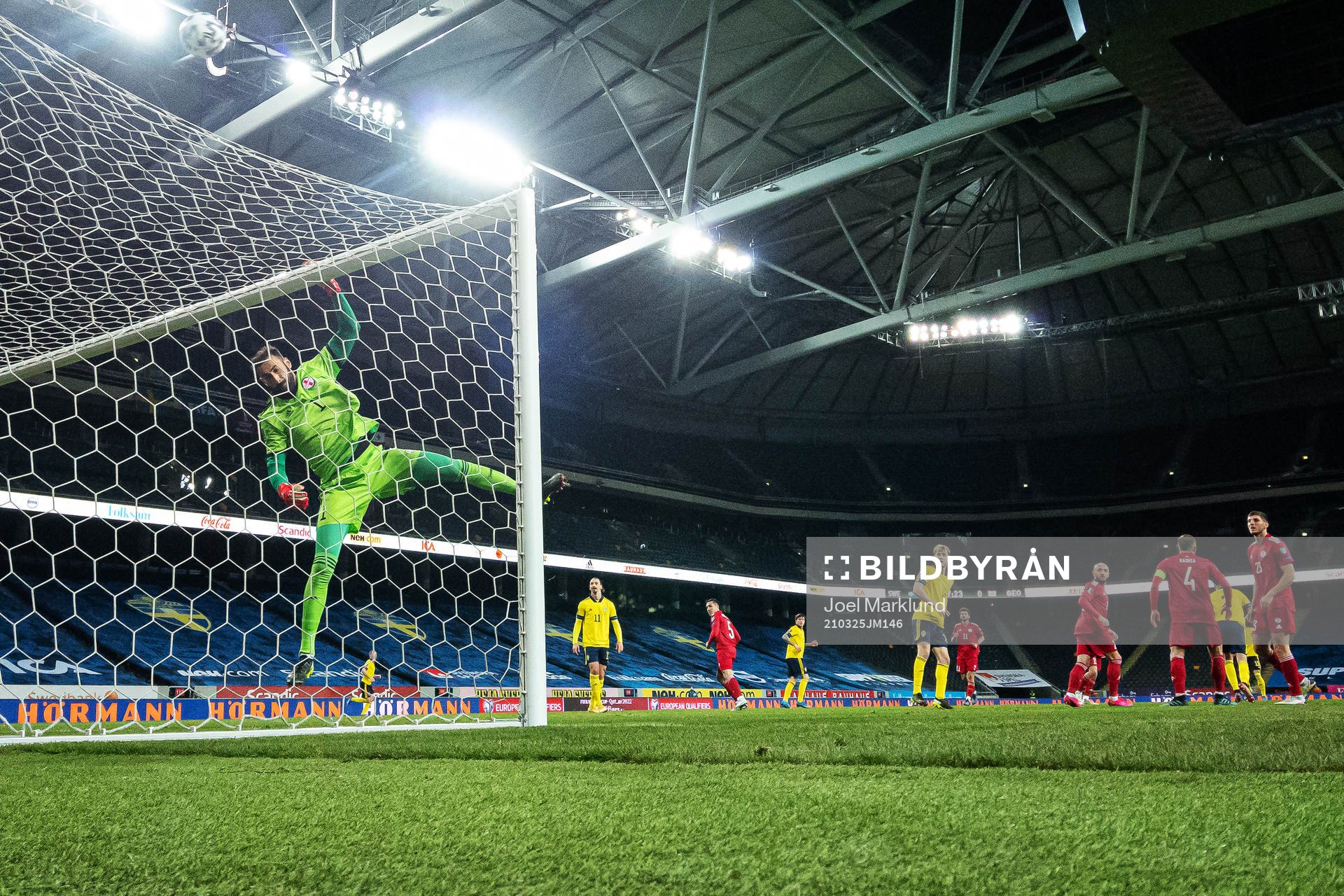 Goalkeeper Giorgi Loria of Georgia
