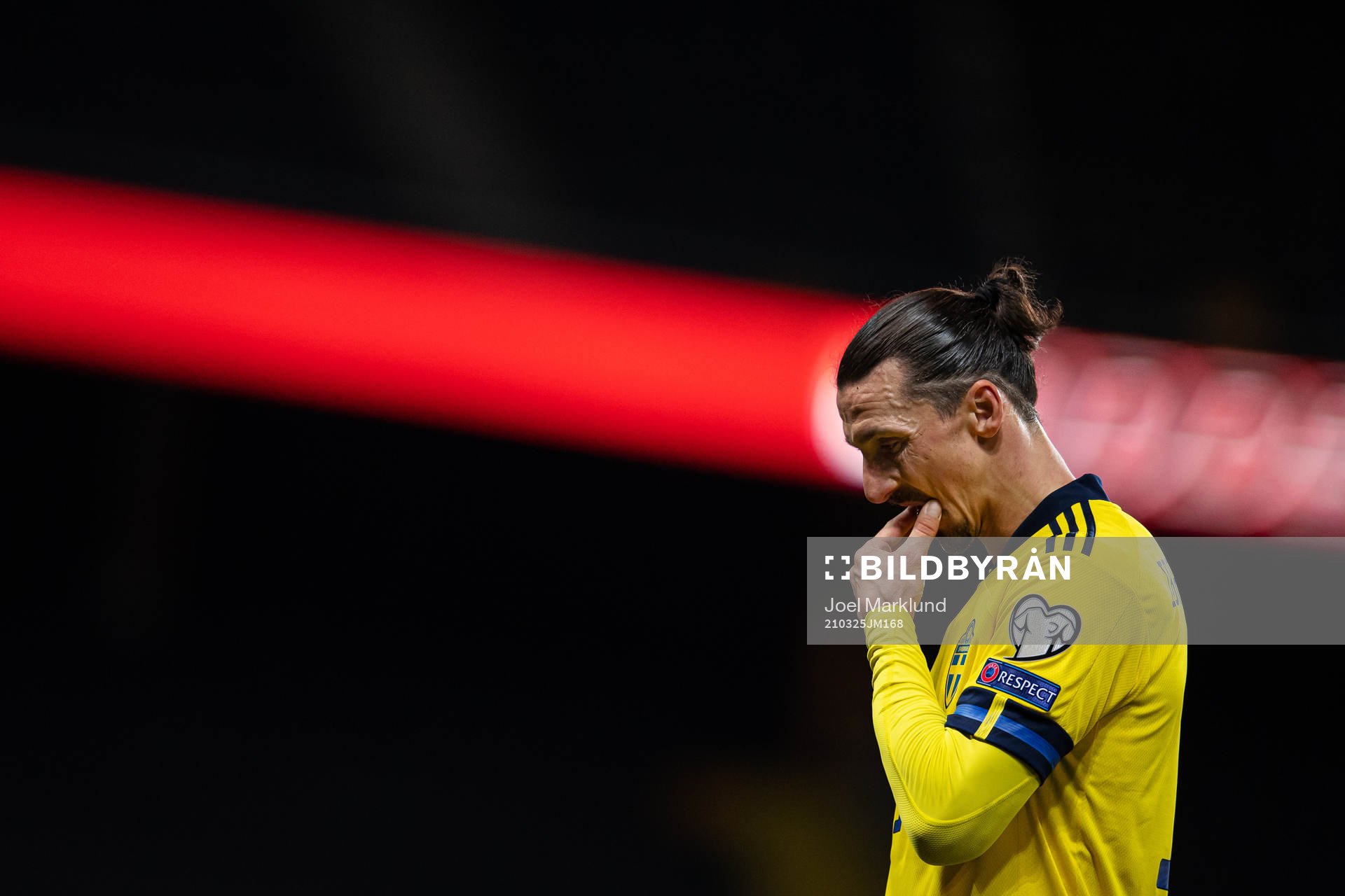 Zlatan Ibrahimovic of Sweden looks dejected