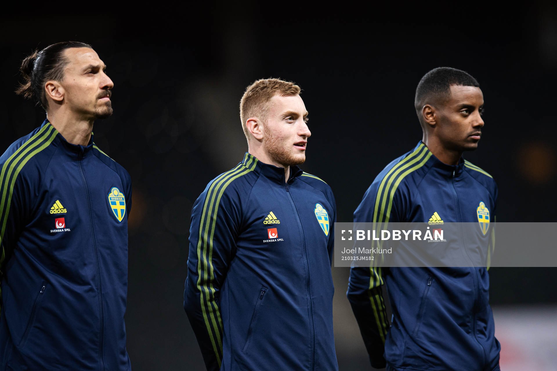 Zlatan Ibrahimovic, Dejan Kulusevski and Alexander Isak of