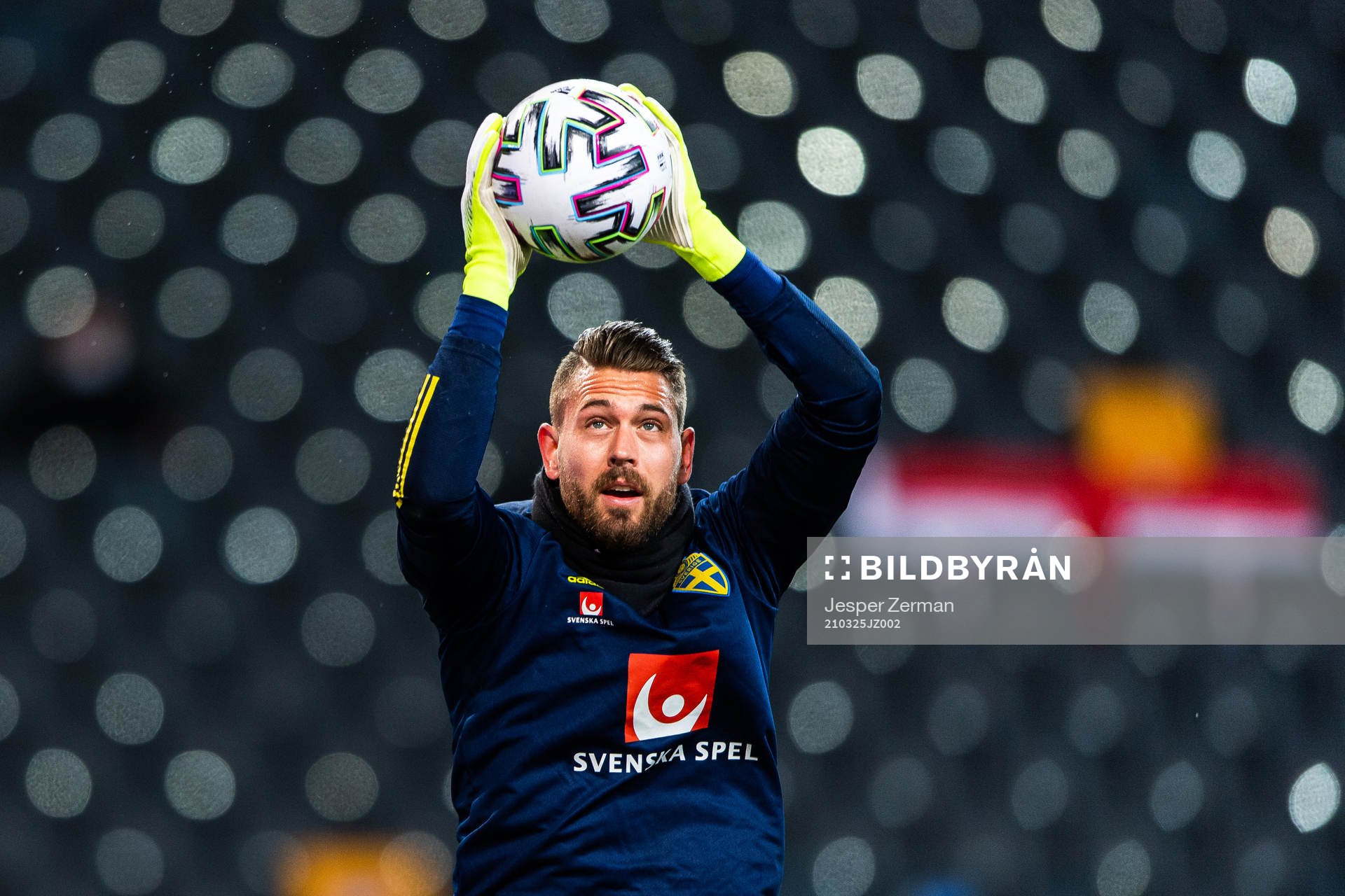 Goalkeeper Kristoffer Nordfeldt of Sweden