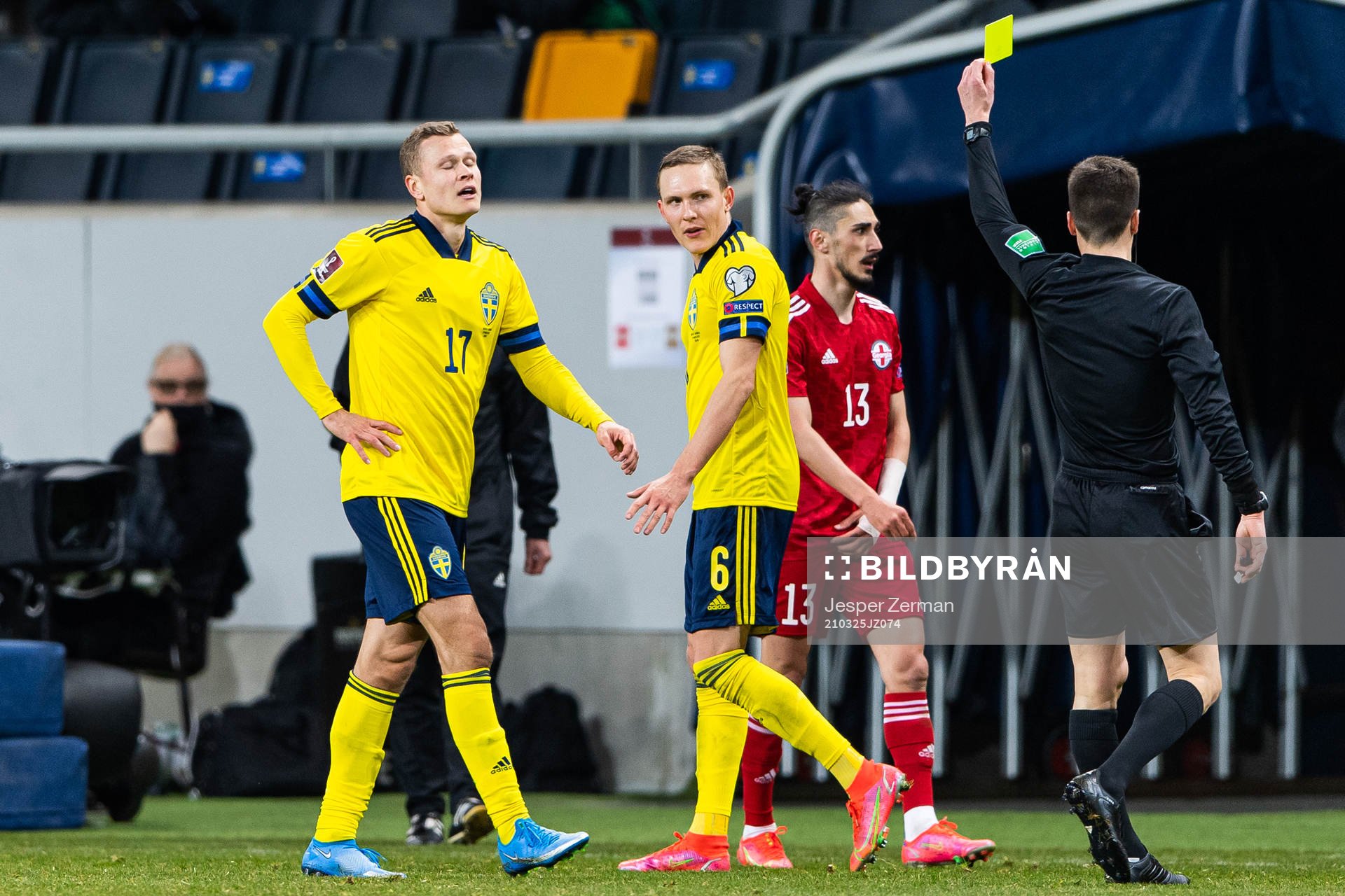 Viktor Claesson sees Viktor Claesson receive a yellow card