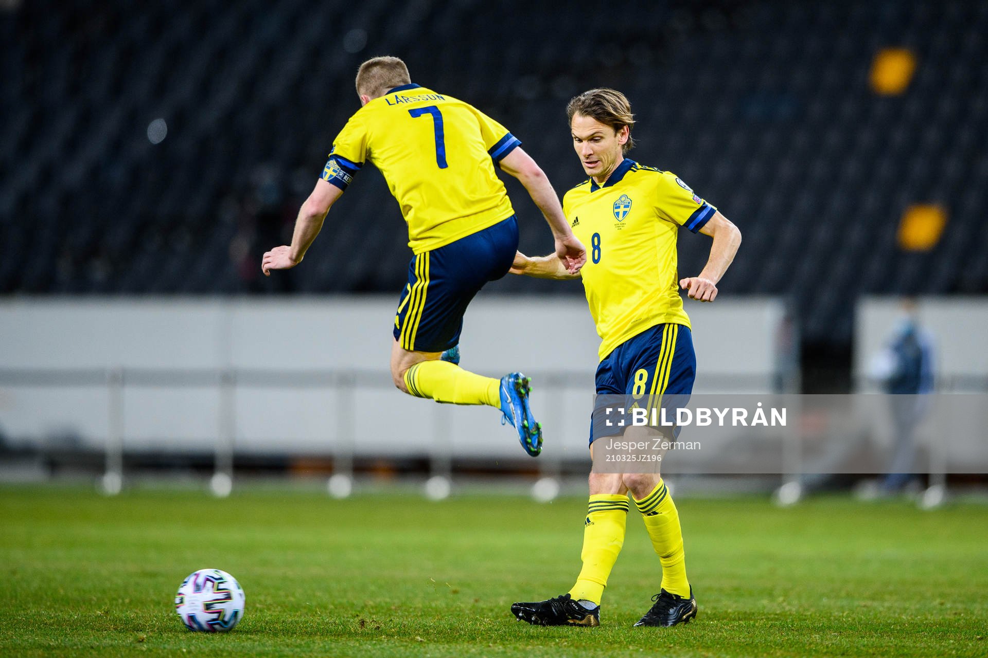 Sebastian Larsson and Albin Ekdal of Sweden