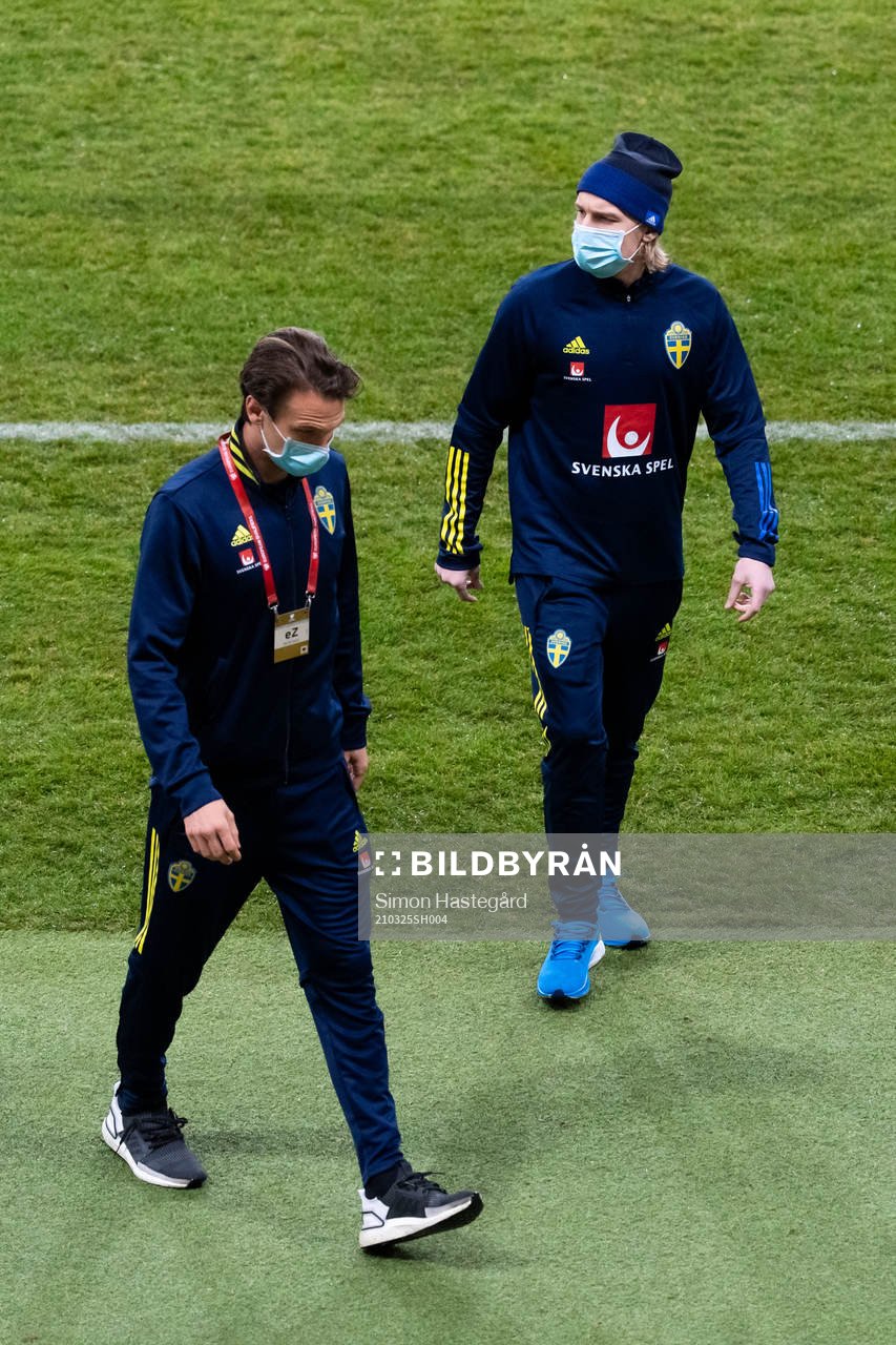 Emil Forsberg and Albin Ekdal of Sweden
