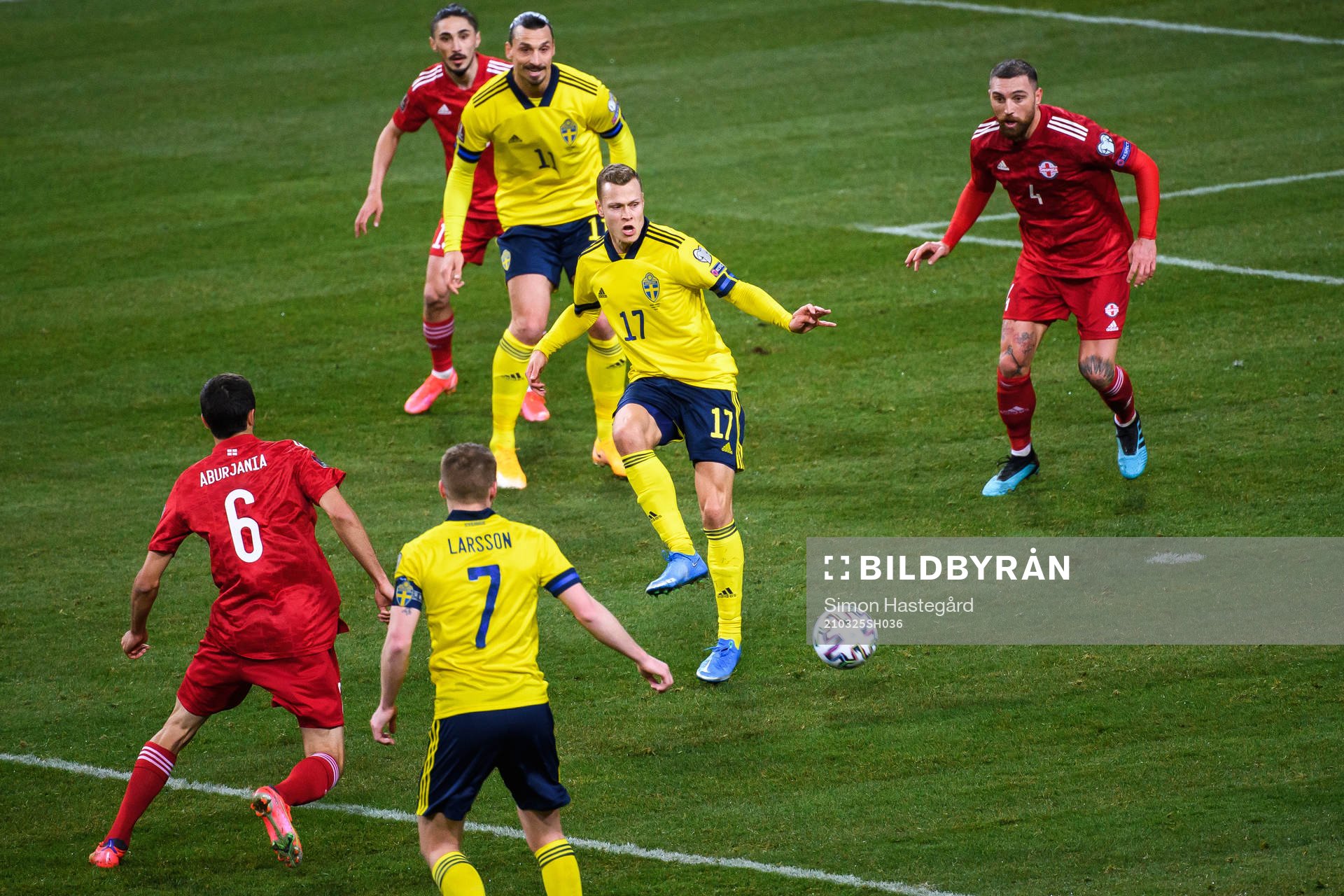 Sebastian Larsson , Viktor Claesson and Zlatan Ibrahimovic