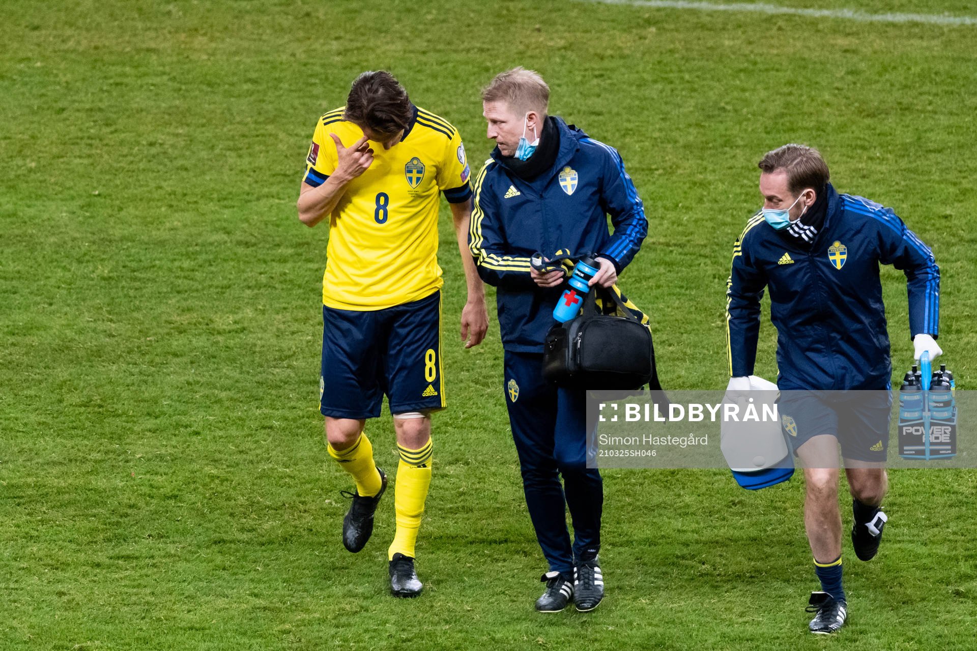 Albin Ekdal of Sweden leaves the pitch