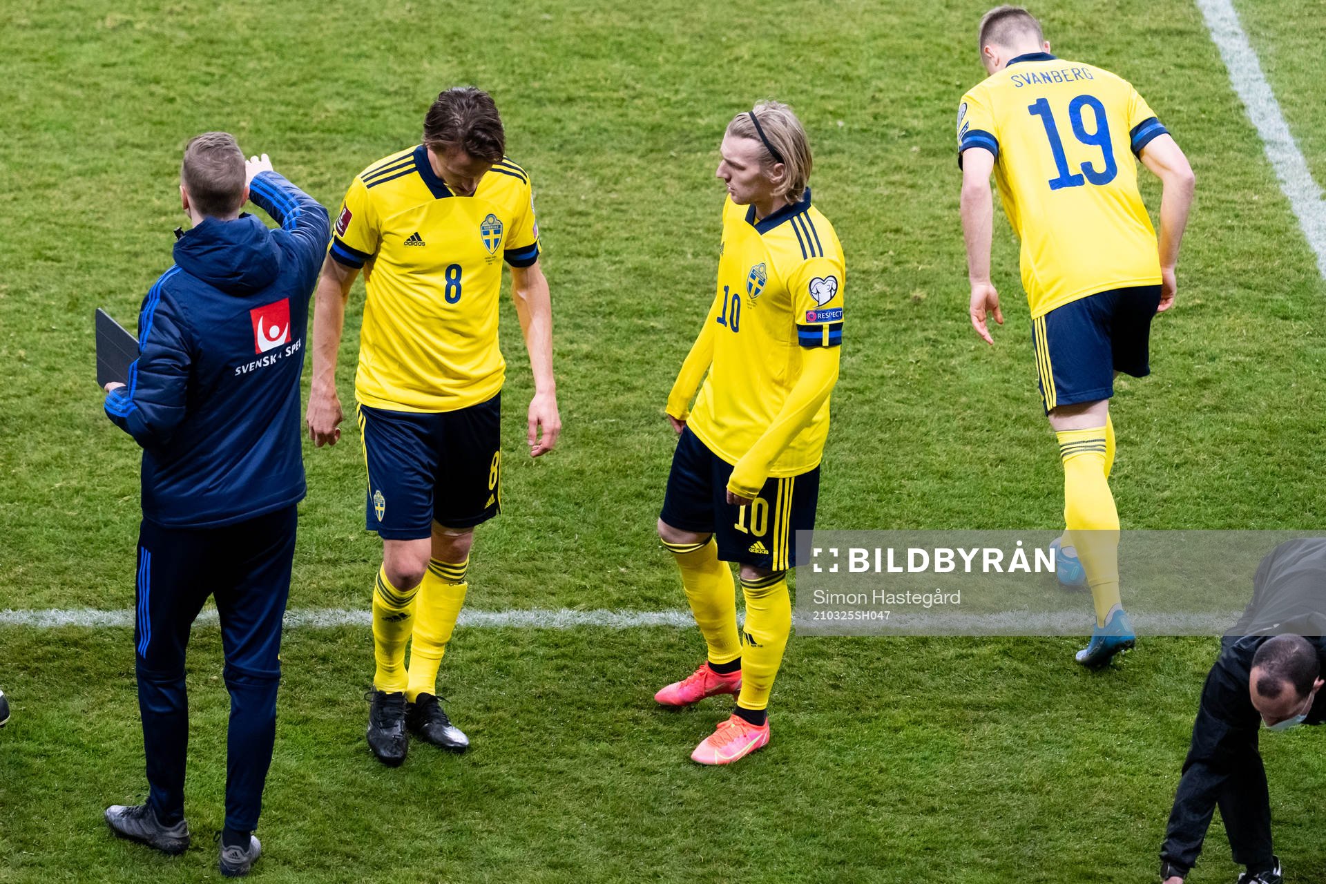 Albin Ekdal of Sweden leaves the pitch