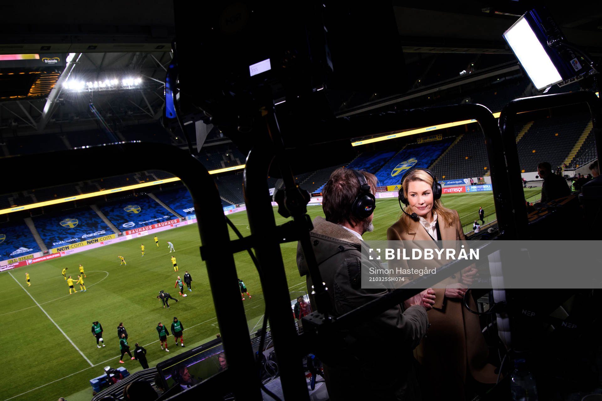 Åke Unger and Hanna Marklund, commentator of swedish