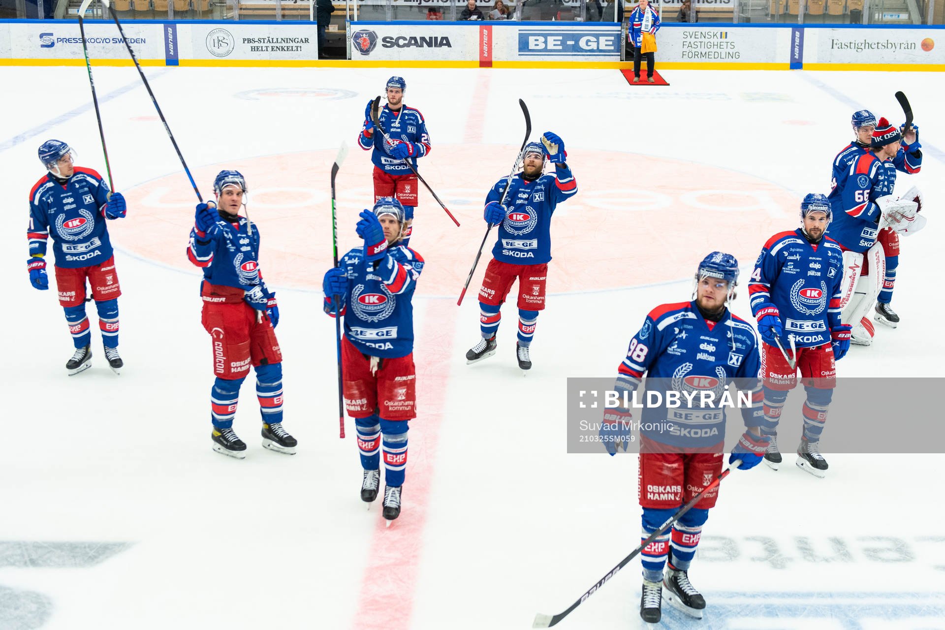 Oskarshamns spelare jublar